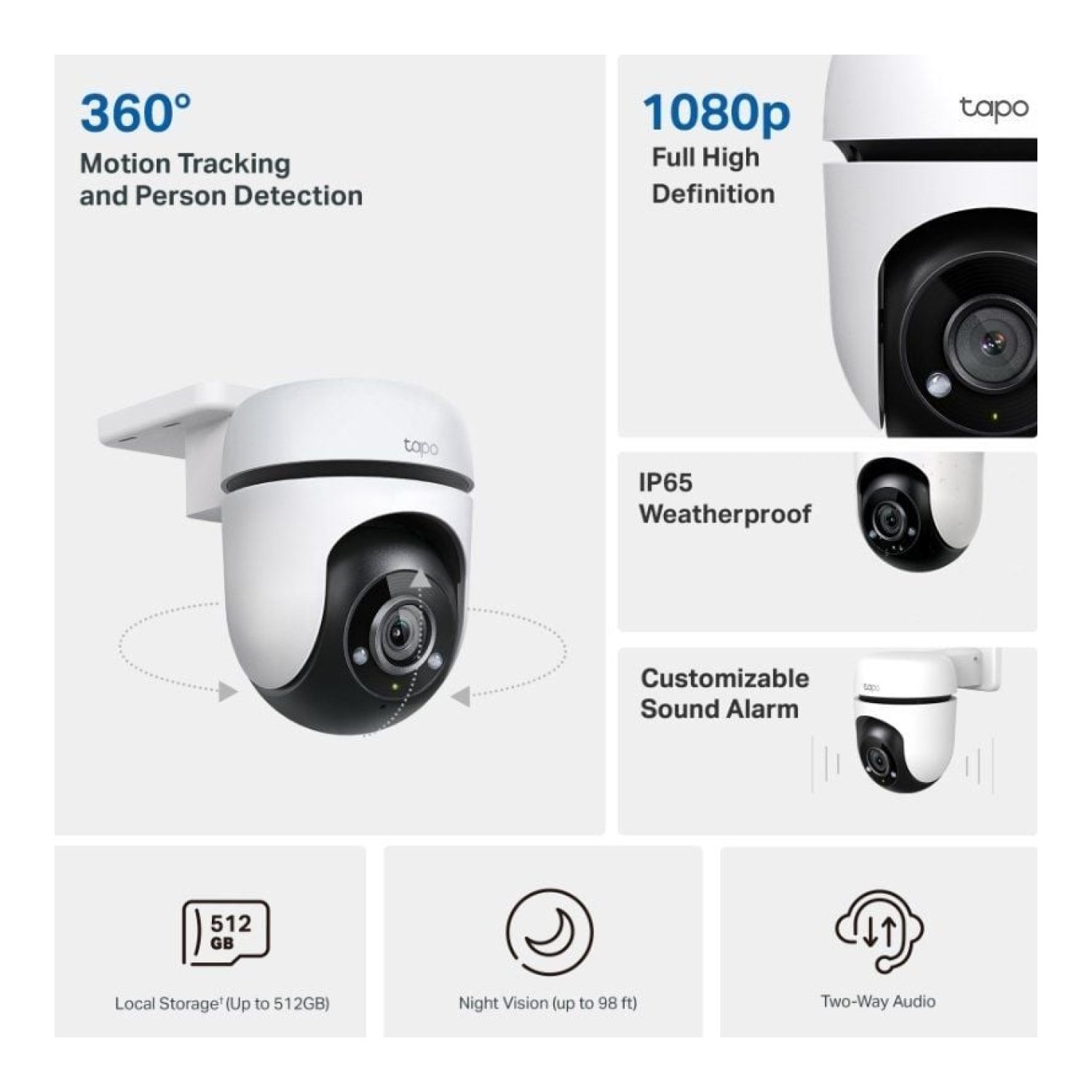 TP-Link Tapo TC40 · Cámara Videovigilancia · Visión Nocturna · Control APP