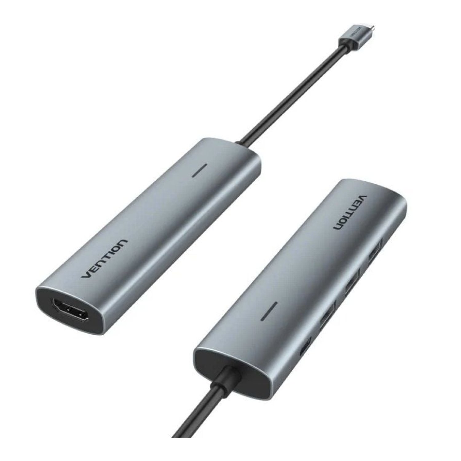 Docking USB Tipo-C Vention TGGHB/ 3xUSB/ 1xHDMI 4K/ 1xUSB Tipo-C PD/ Gris