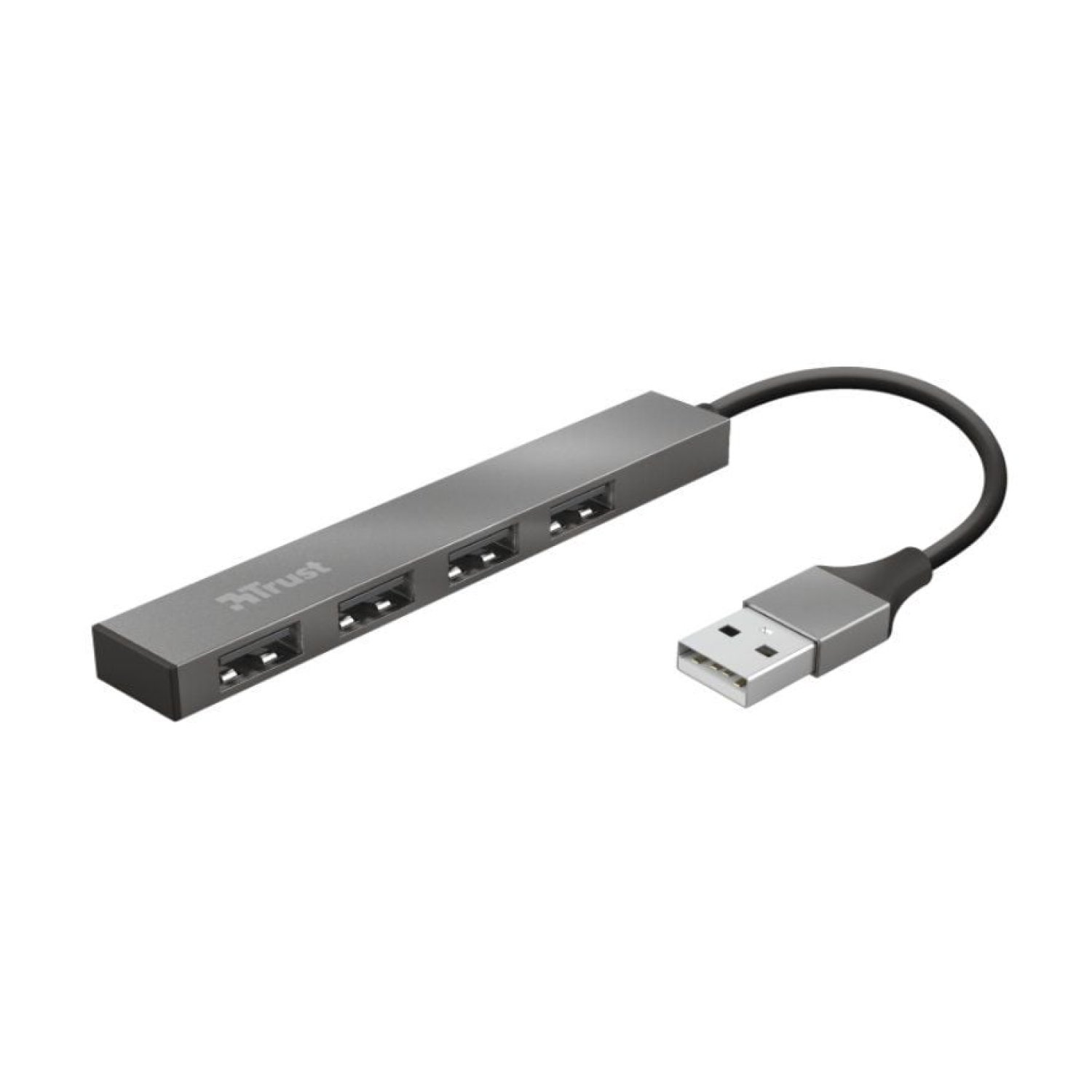 Trust Halyx · Hub USB 2.0 · 4 Puertos · Gris