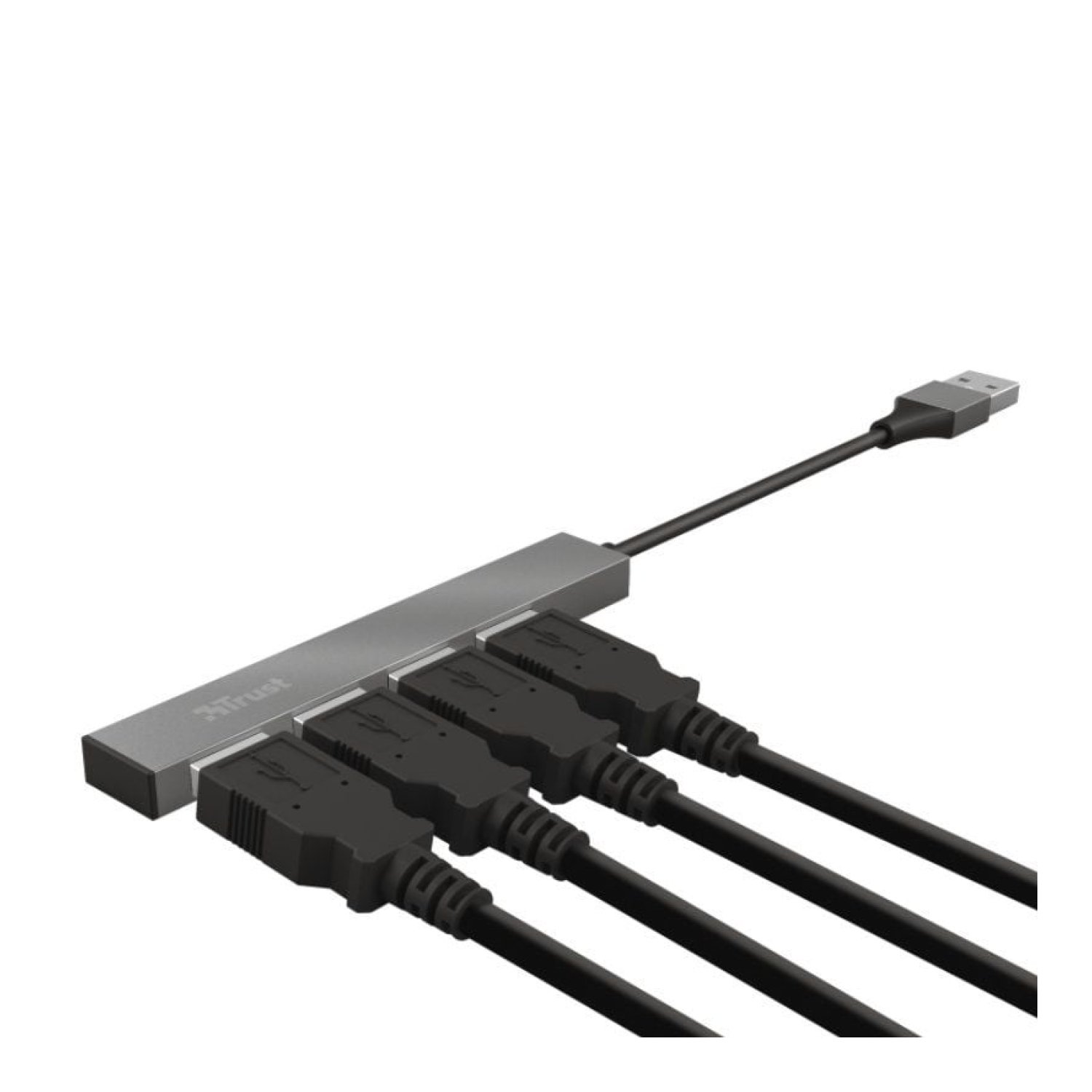 Trust Halyx · Hub USB 2.0 · 4 Puertos · Gris