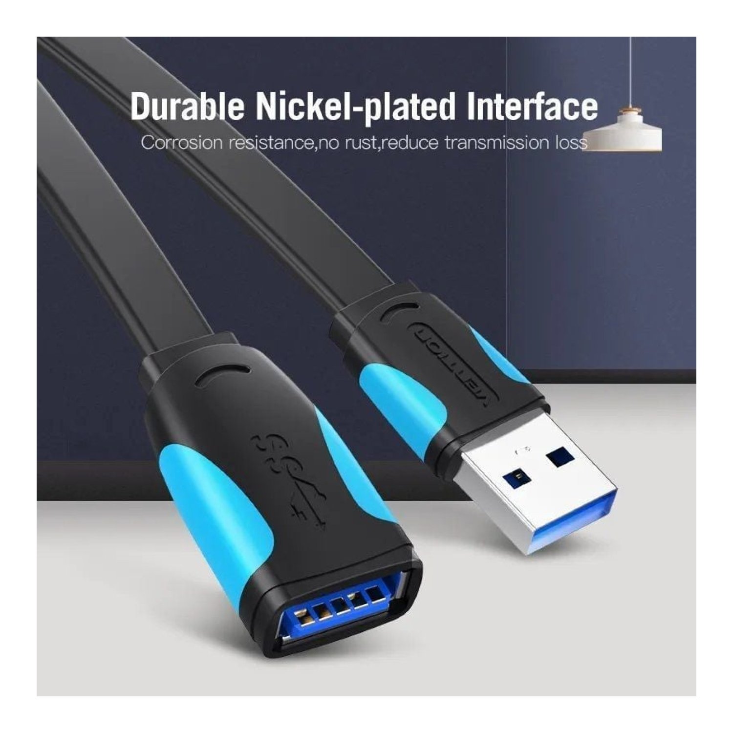 Vention Cable Alargador USB 3.0 · 3m · USB Macho-Hembra · 5Gbps · Negro