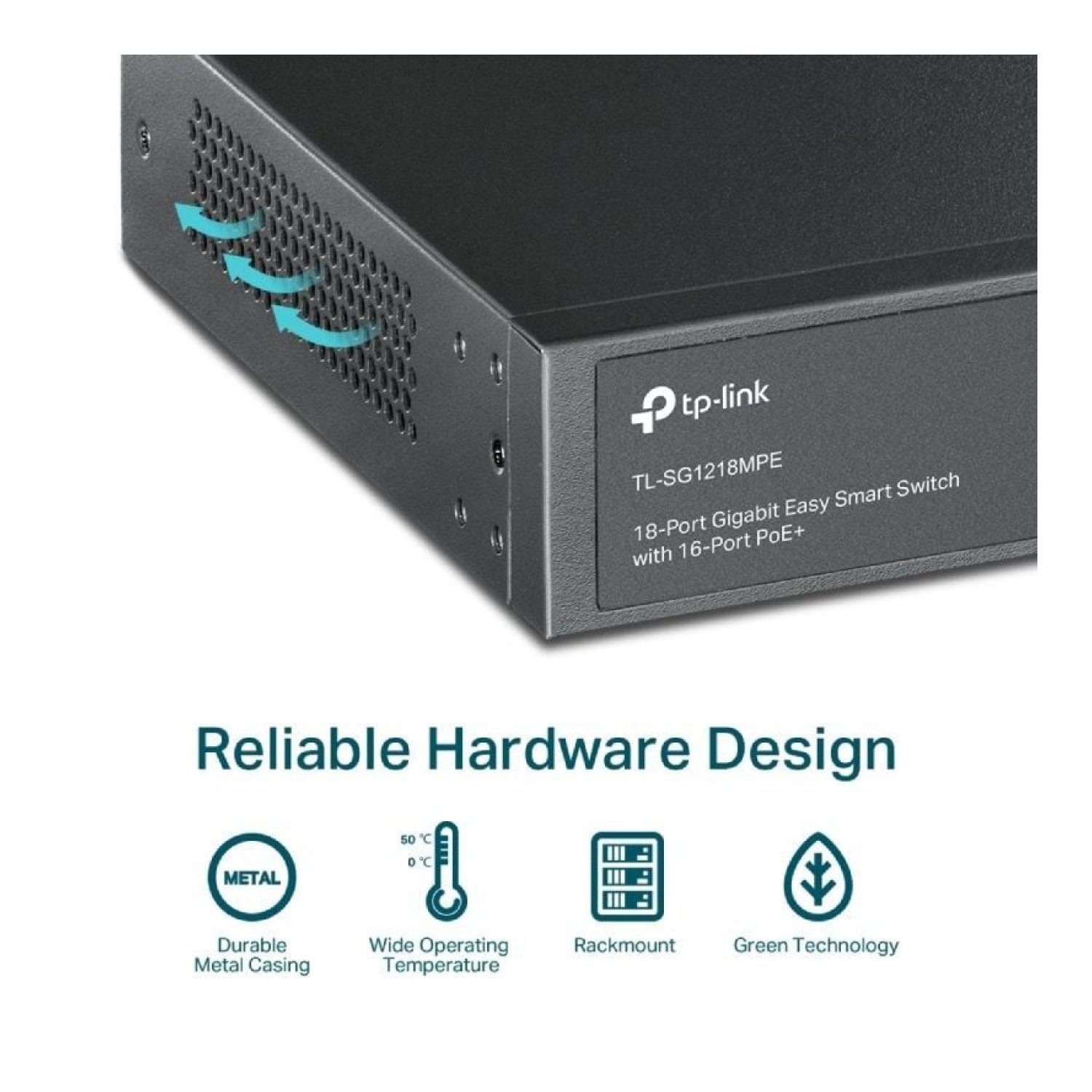 TP-Link Easy Smart TL-SG1218MPE · 20 Puertos Gigabit · PoE+ · SFP