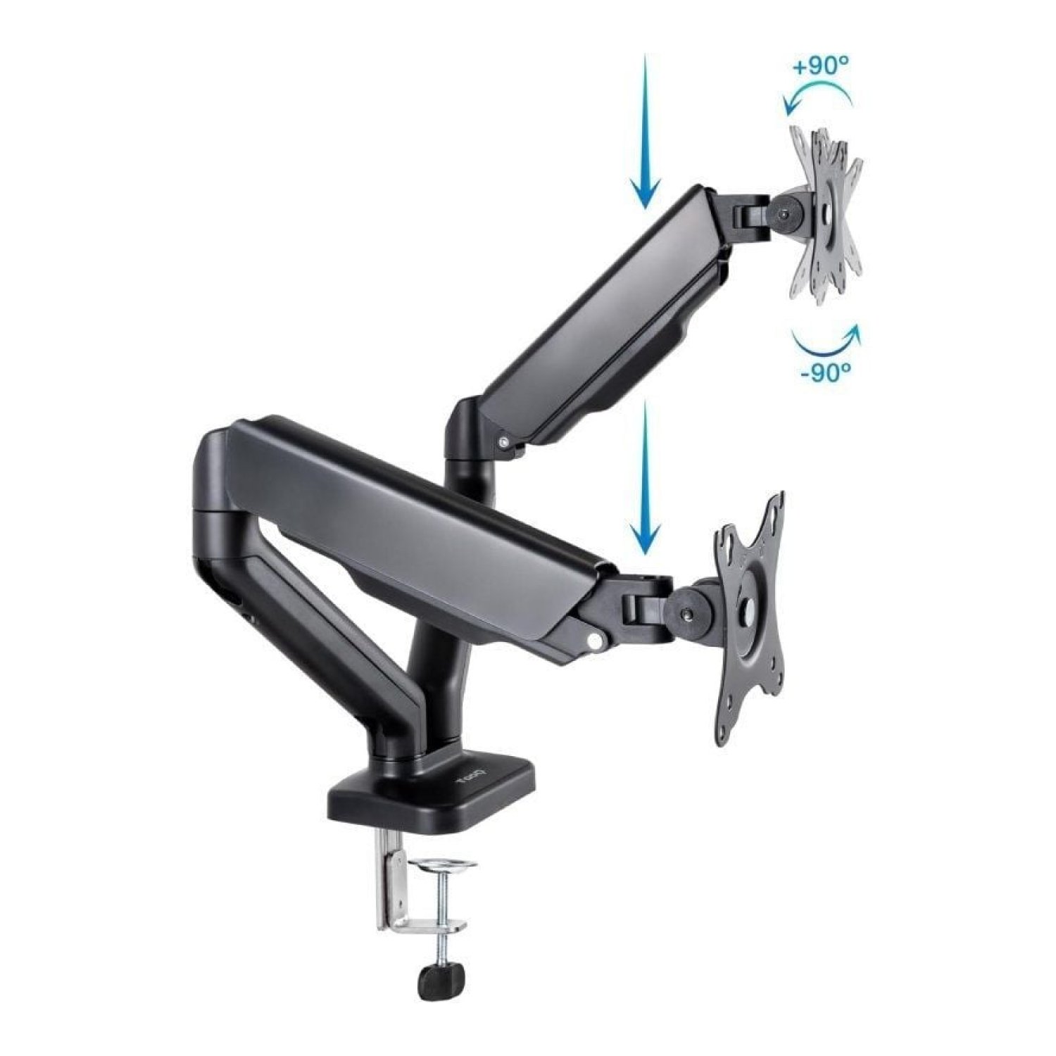 TooQ DB5132TNR · Soporte Doble Monitor · Giratorio · Inclinable · hasta 9kg