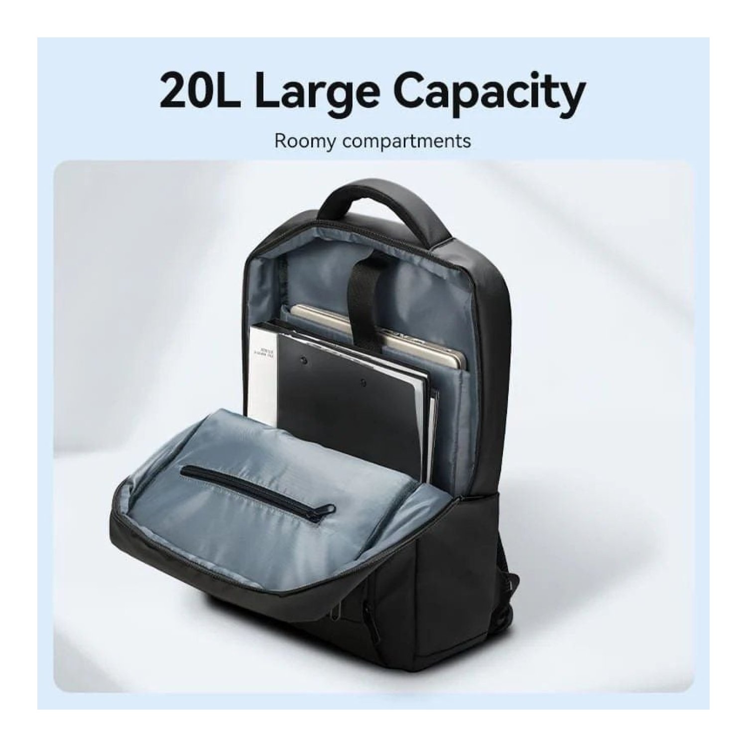 Mochila Vention KRRB0 para Portátiles hasta 15.6"/ 20L/ Impermeable/ Negra