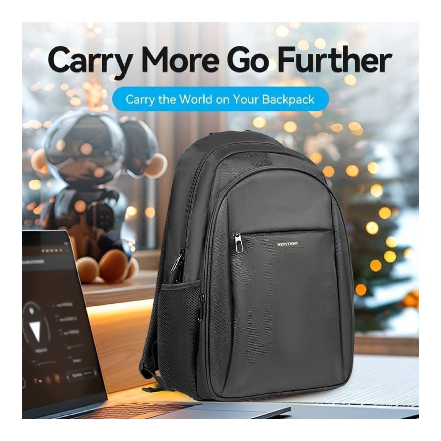 Vention KRMB0 · Mochila para Portátil · 15,6" · 20L · Negra