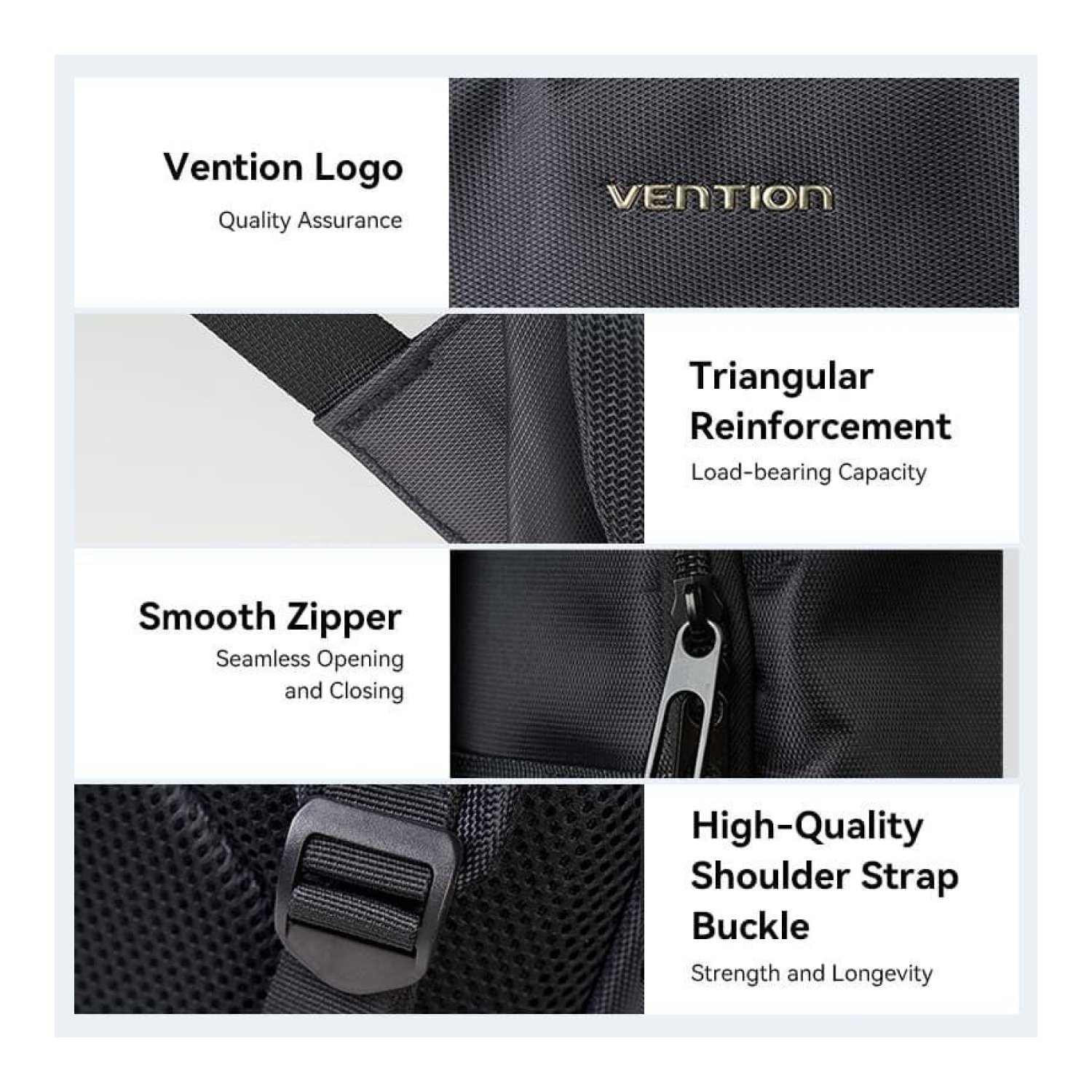 Vention KRMB0 · Mochila para Portátil · 15,6" · 20L · Negra