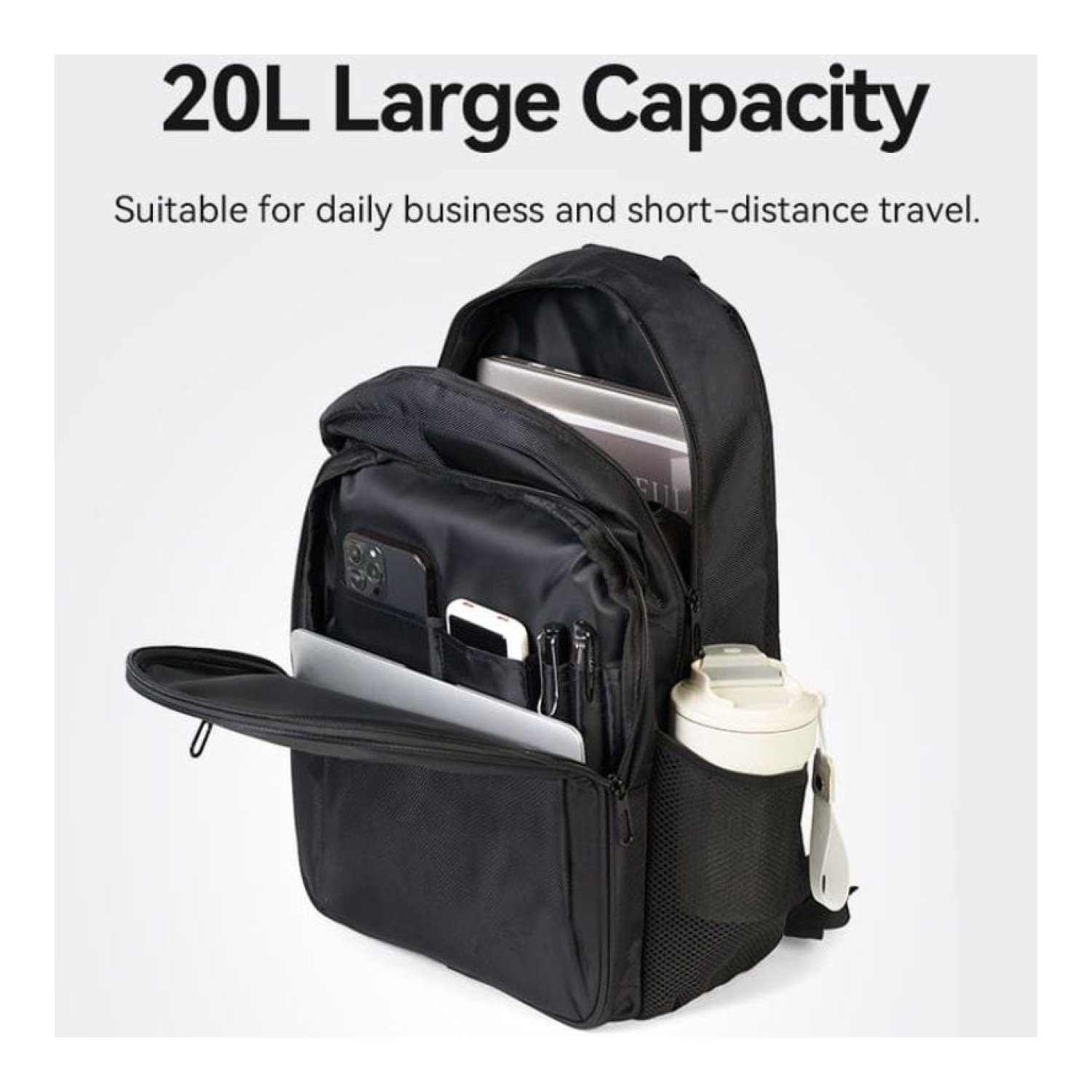 Vention KRMB0 · Mochila para Portátil · 15,6" · 20L · Negra