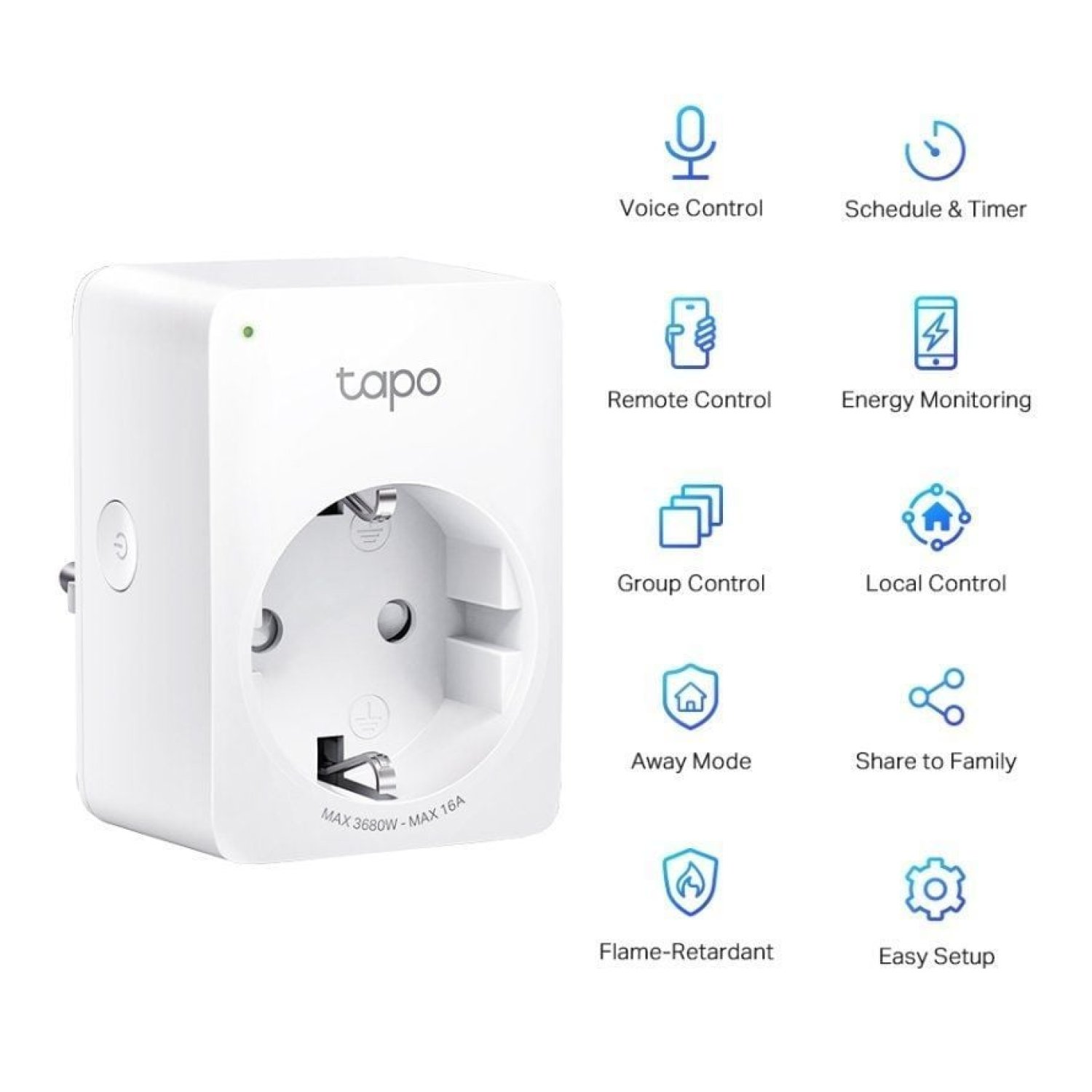 TP-Link Tapo P110 · Enchufe WiFi Inteligente · Control Remoto · Monitoreo Energía