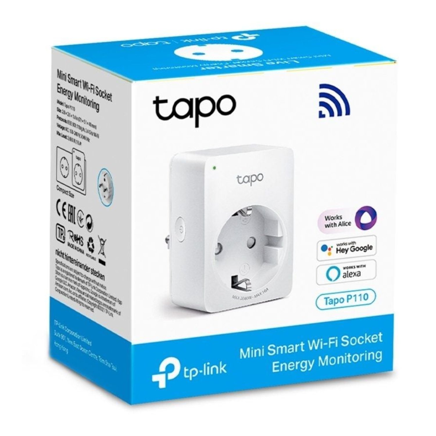 TP-Link Tapo P110 · Enchufe WiFi Inteligente · Control Remoto · Monitoreo Energía