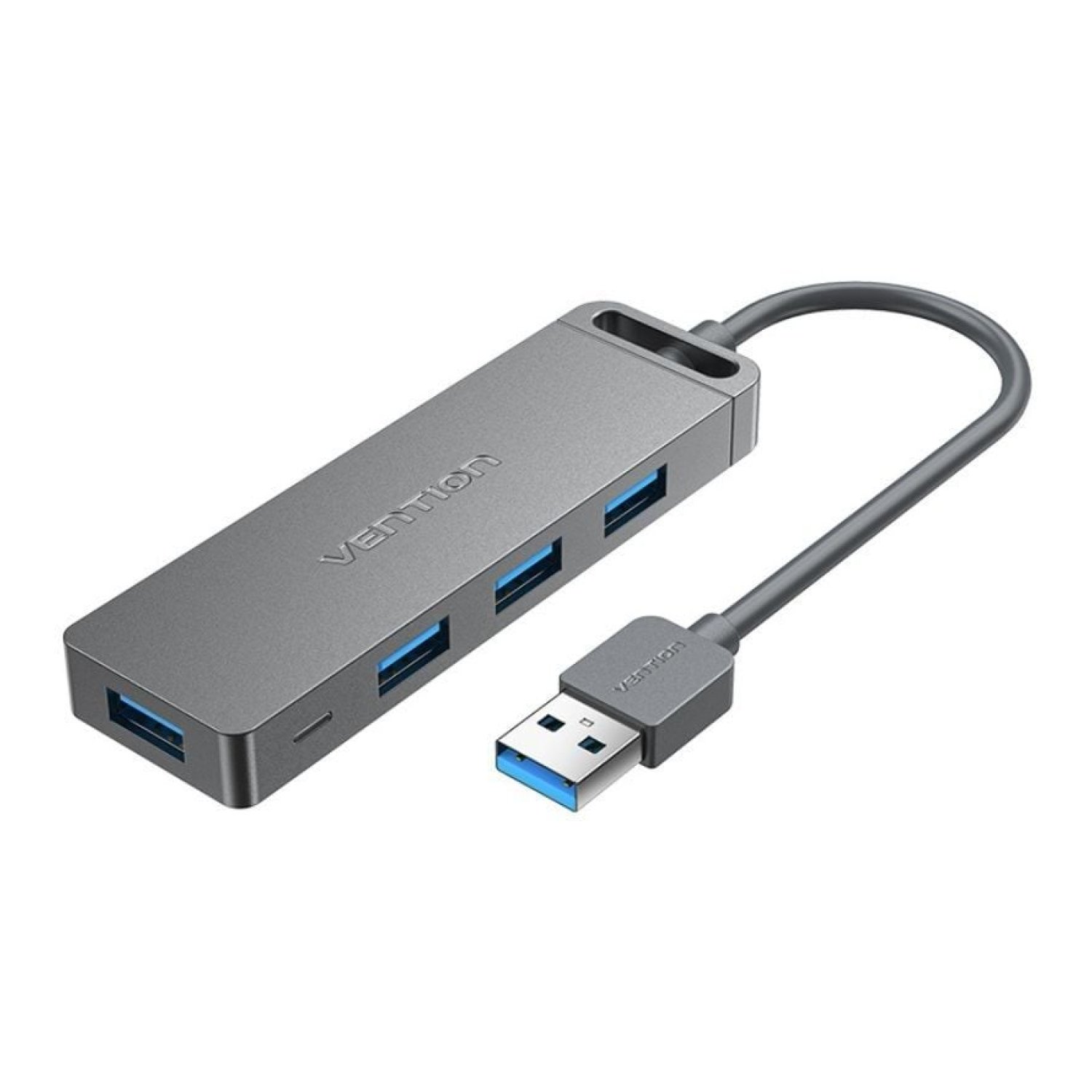 Vention Hub USB 3.0 · 4 Puertos USB · 1 MicroUSB PD · Gris