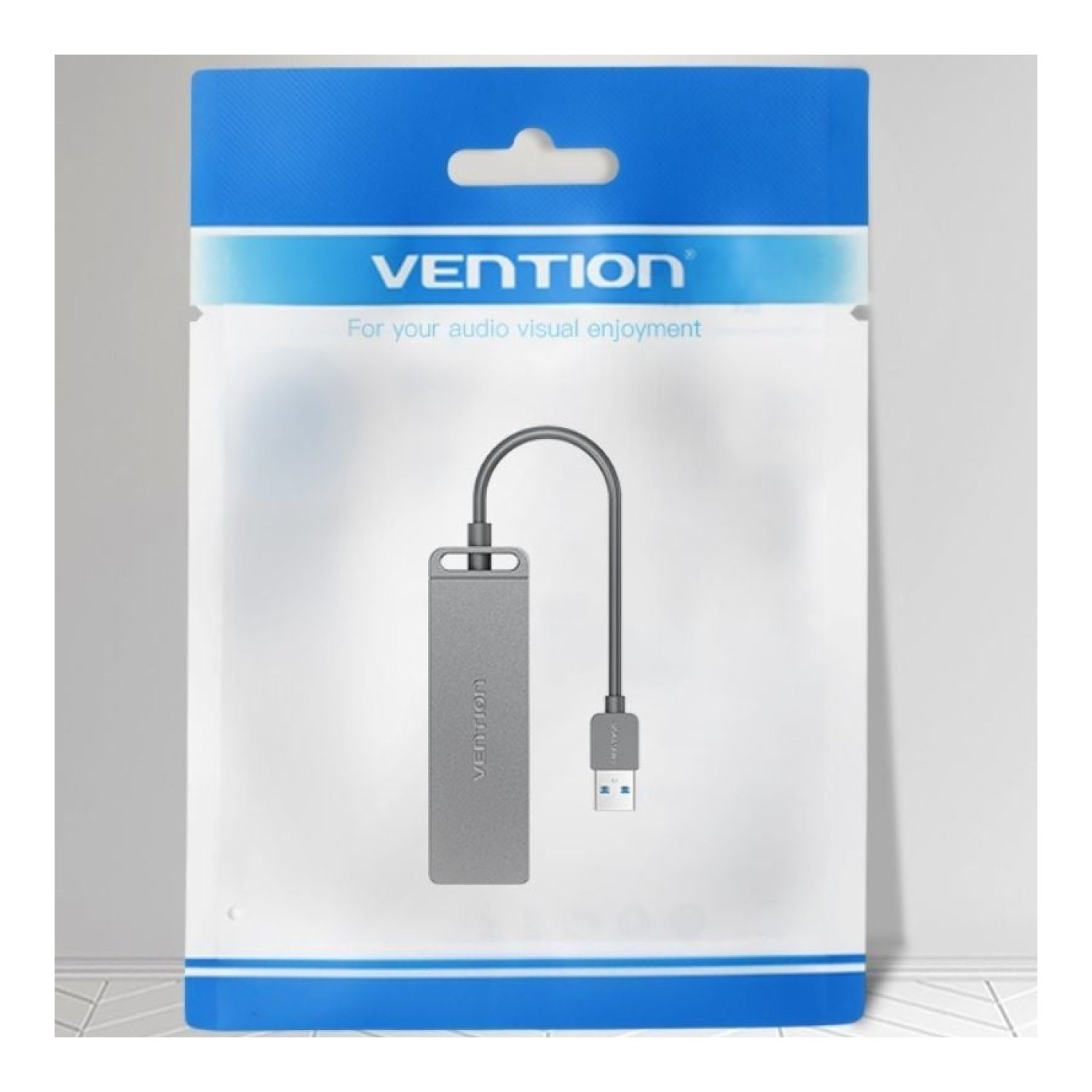 Vention Hub USB 3.0 · 4 Puertos USB · 1 MicroUSB PD · Gris