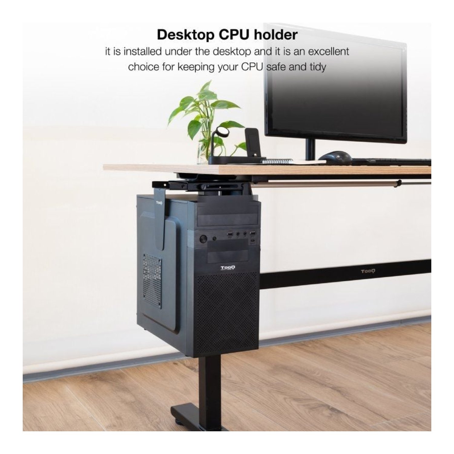 TooQ TQMUD01 · Soporte Bajo Mesa/Pared · Hasta 10kg · PC Monitor