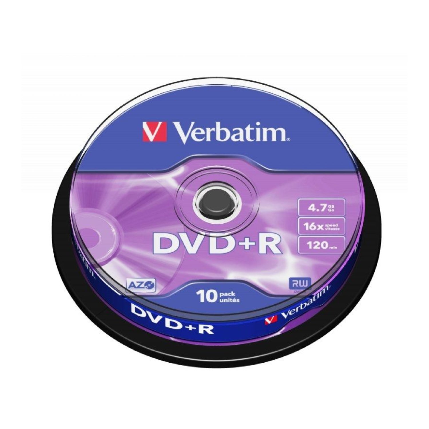 DVD+R Verbatim Advanced AZO 16X/ Tarrina-10uds