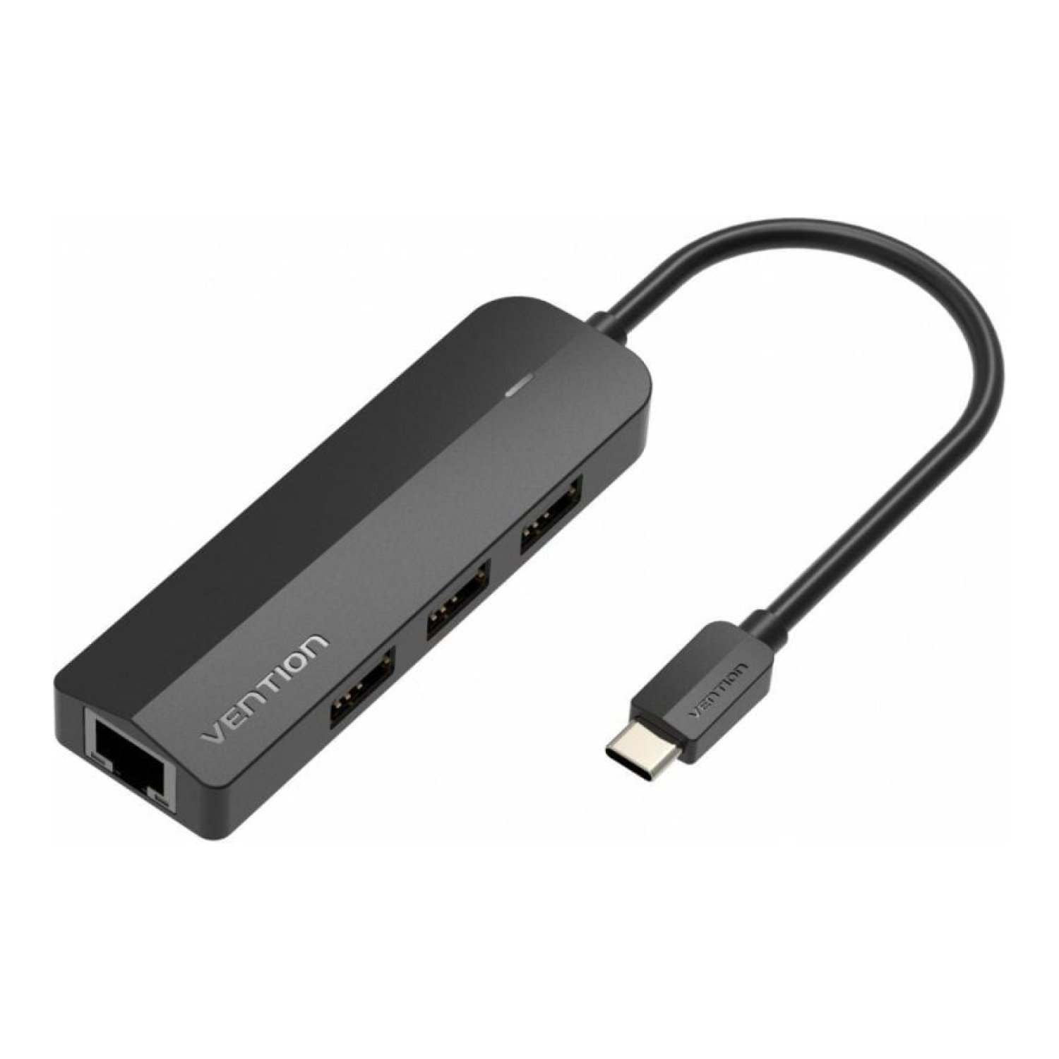 Vention Hub USB Tipo-C · 3xUSB · RJ45 · Micro B PD