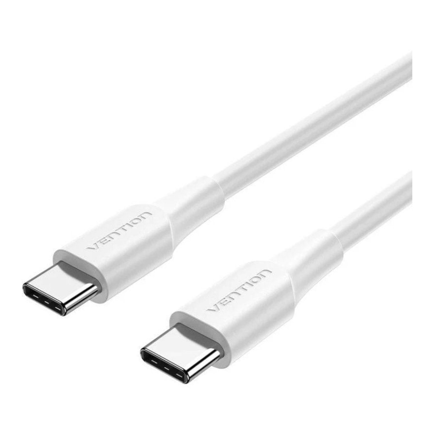 Cable USB 2.0 Tipo-C 3A Vention TRCWF/ USB Tipo-C Macho - USB Tipo-C Macho/ Hasta 60W/ 480Mbps/ 1m/ Blanco