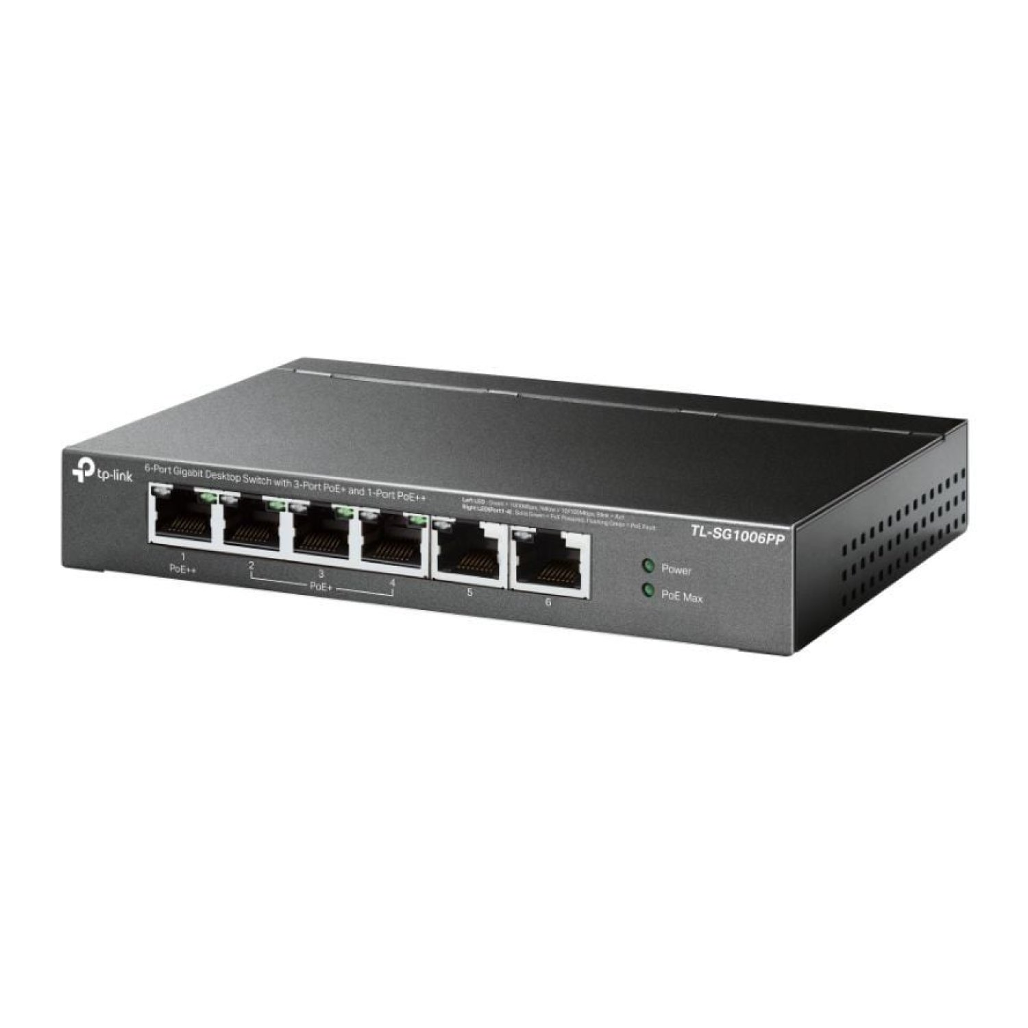 TP-Link TL-SG1006PP · Switch 6 Puertos · Gigabit · PoE++