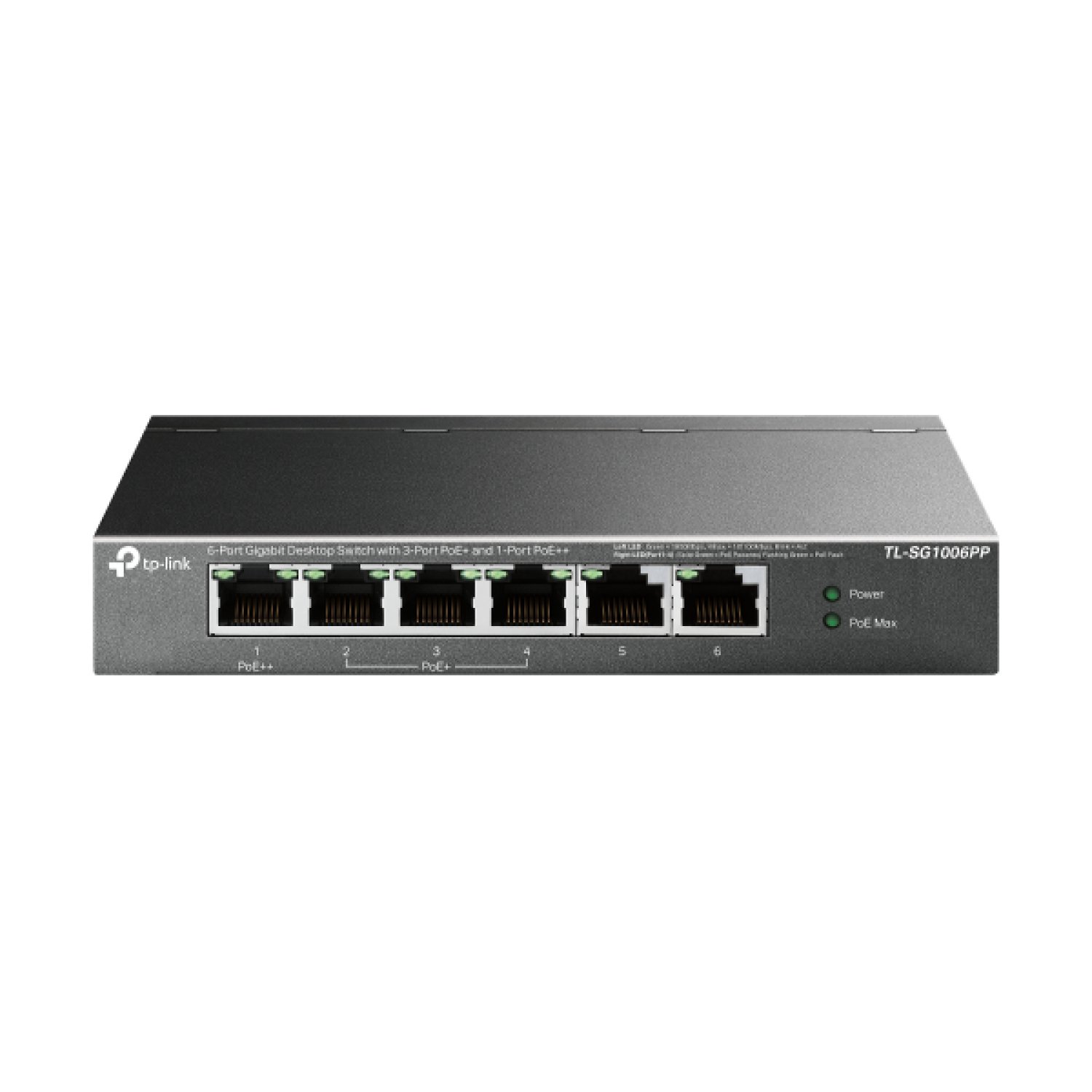 TP-Link TL-SG1006PP · Switch 6 Puertos · Gigabit · PoE++