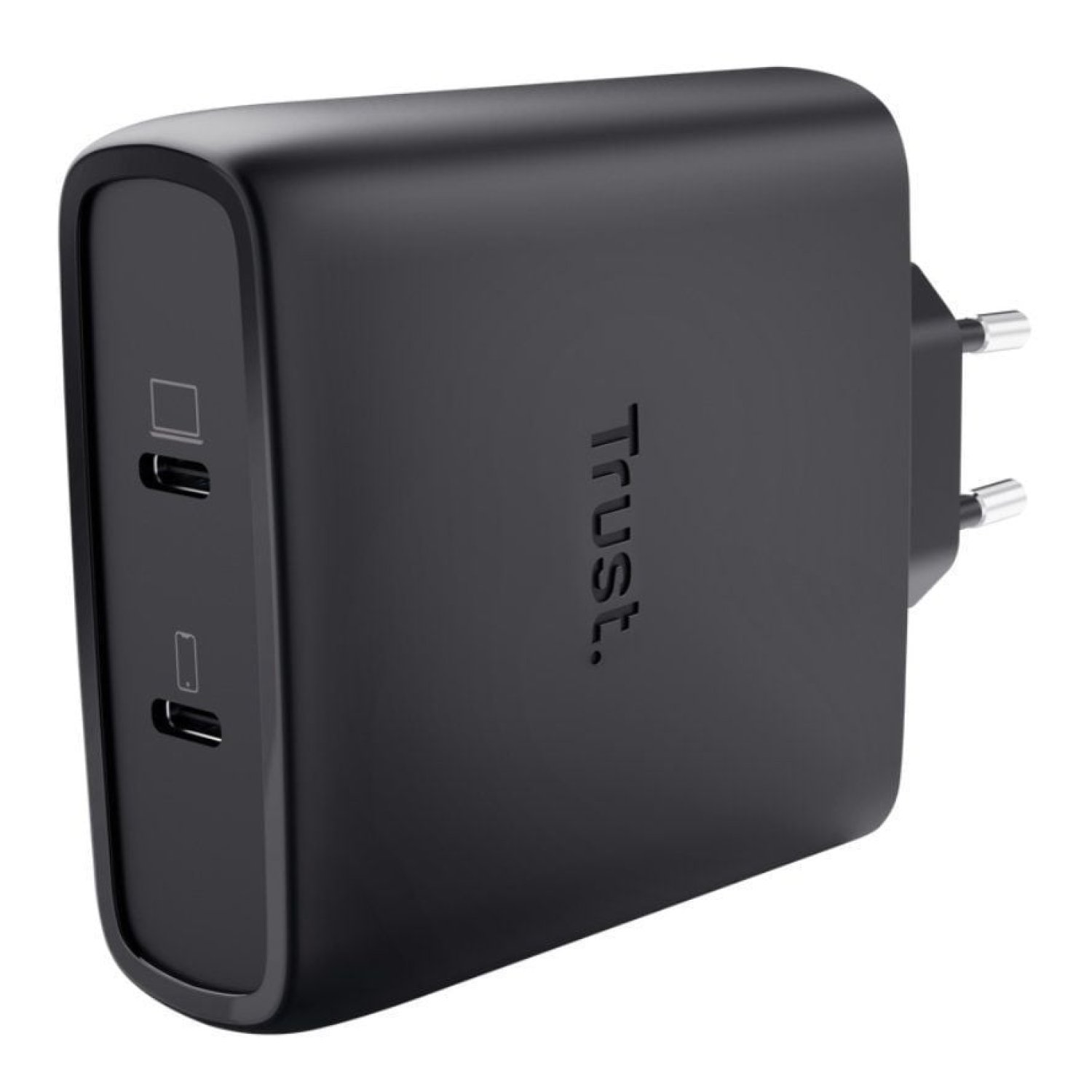 Trust Maxo · Cargador GaN 100W · 2x USB-C · Incluye Cable USB-C