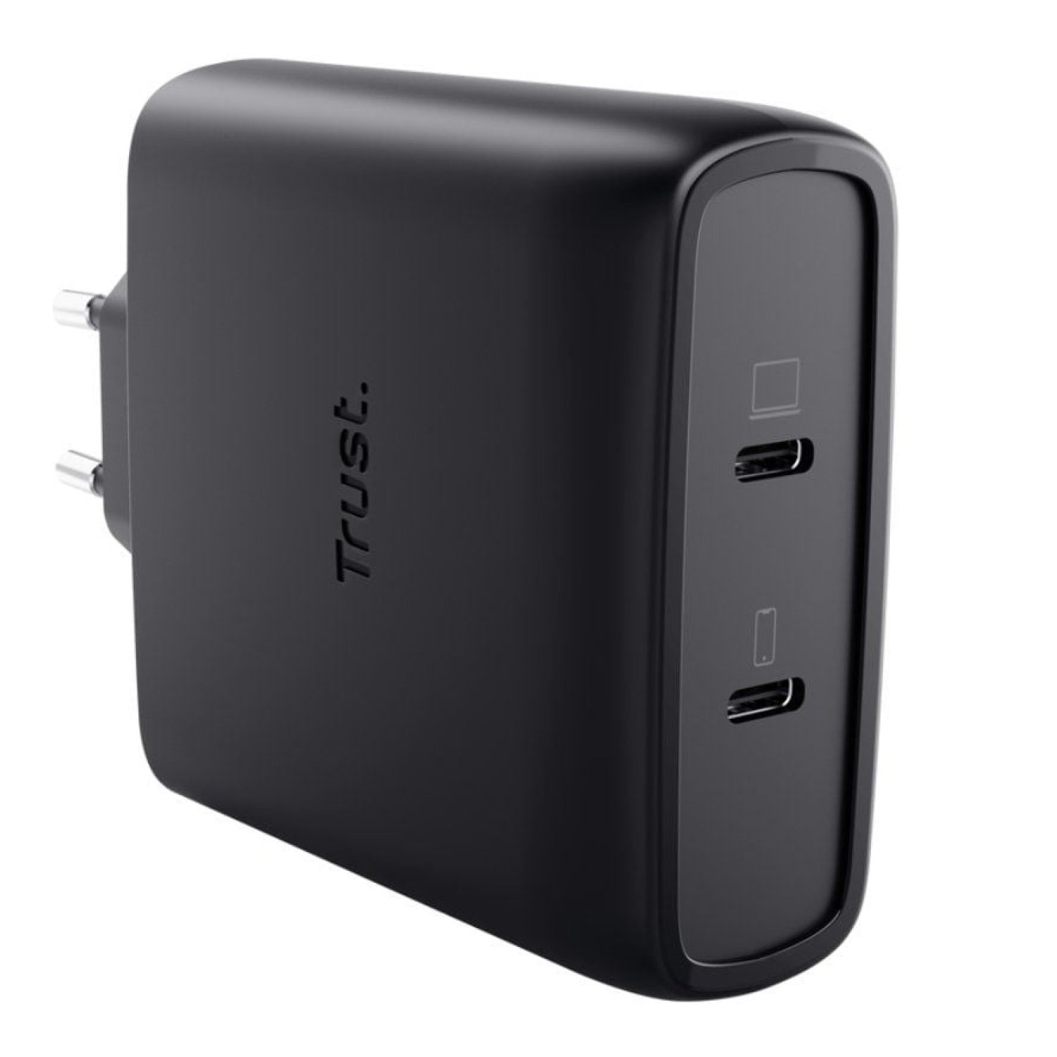 Trust Maxo · Cargador GaN 100W · 2x USB-C · Incluye Cable USB-C
