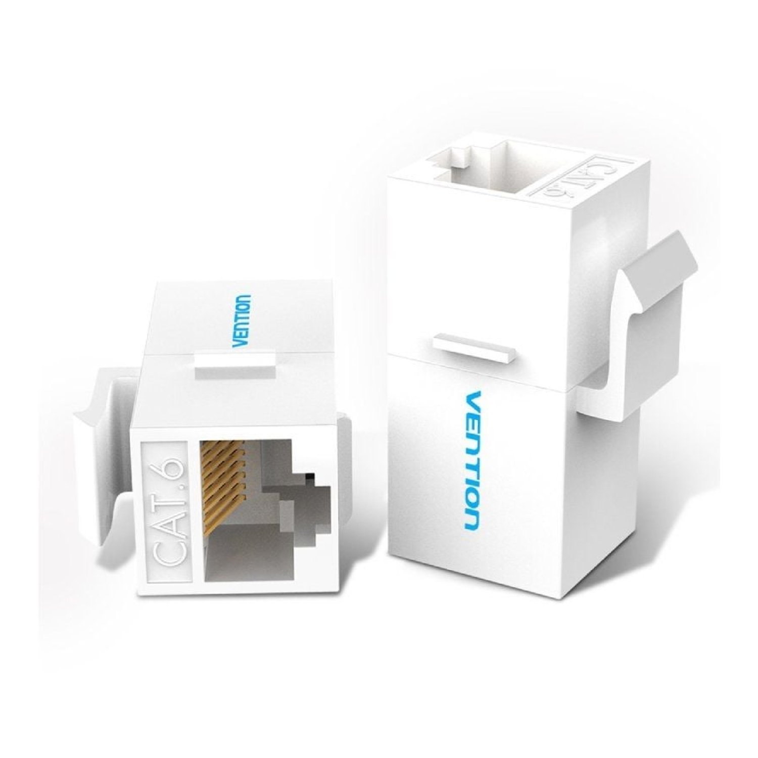 Vention · Conector RJ45 Cat6 UTP · 5 Unidades · Blanco