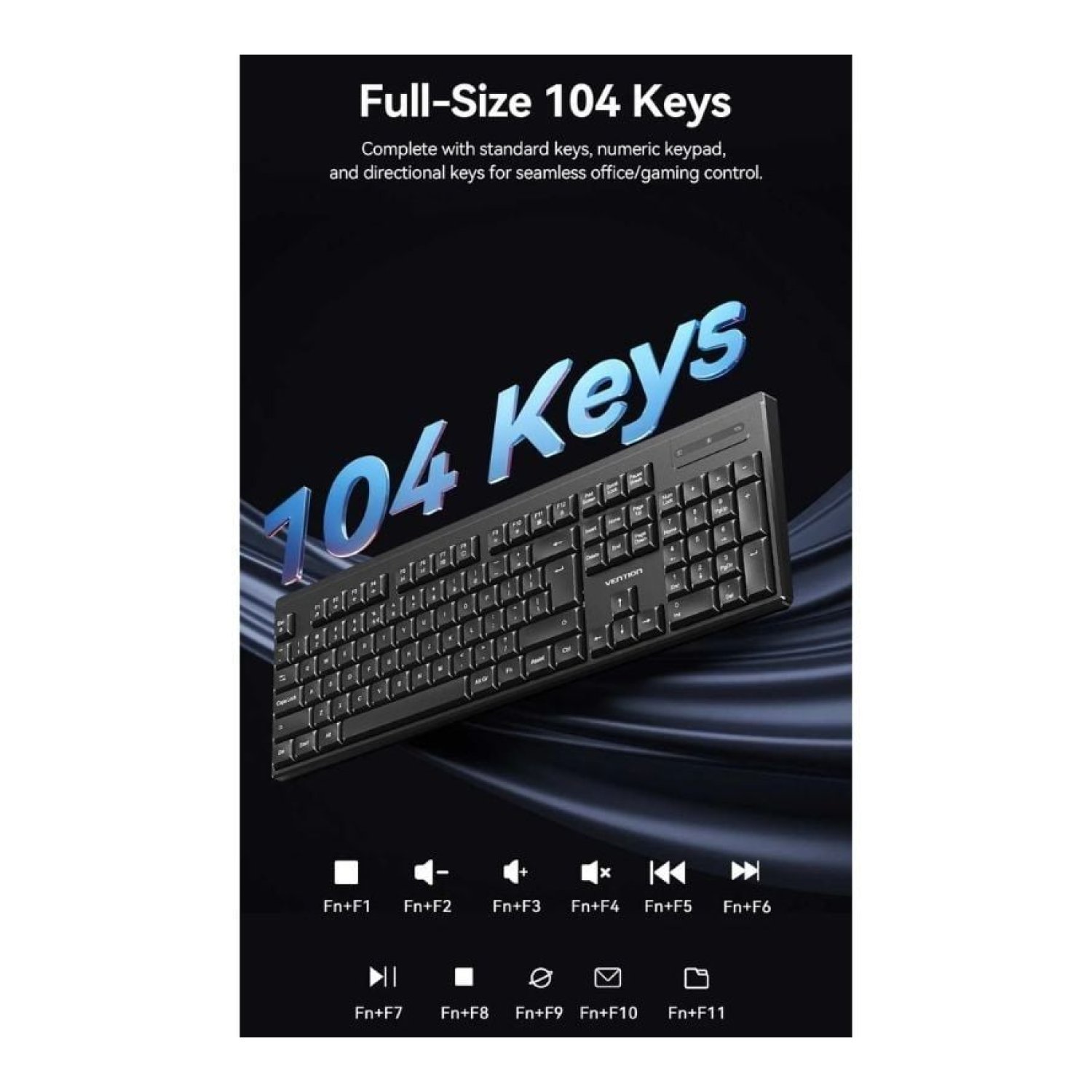 Vention · Combo Teclado y Ratón Inalámbrico · Inglés