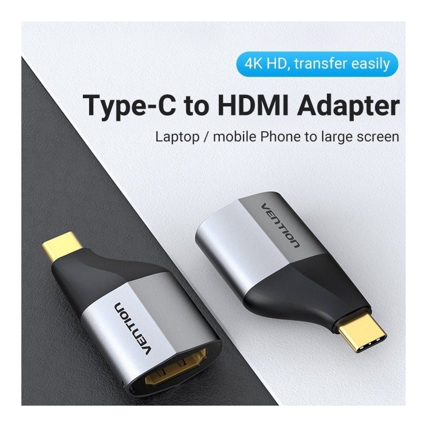 Vention · Adaptador USB Tipo-C a HDMI · Macho-Hembra