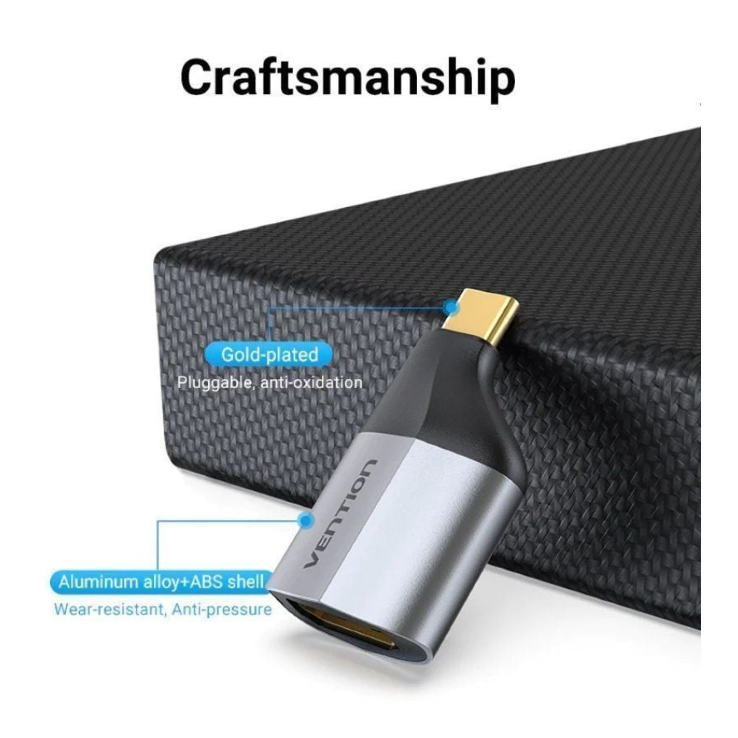 Vention · Adaptador USB Tipo-C a HDMI · Macho-Hembra
