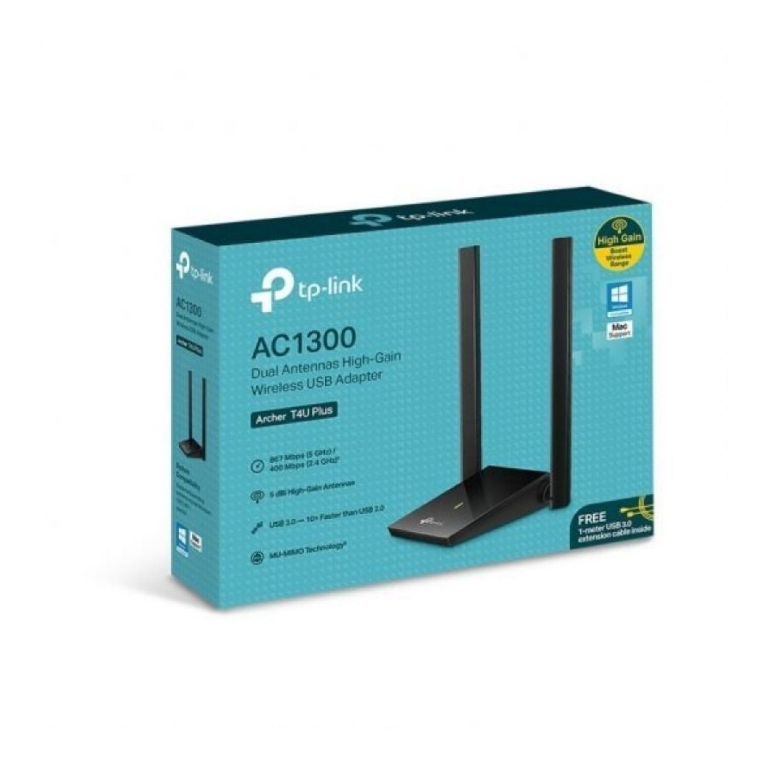 TP-Link Archer T4U Plus · Adaptador USB WiFi · 1300Mbps