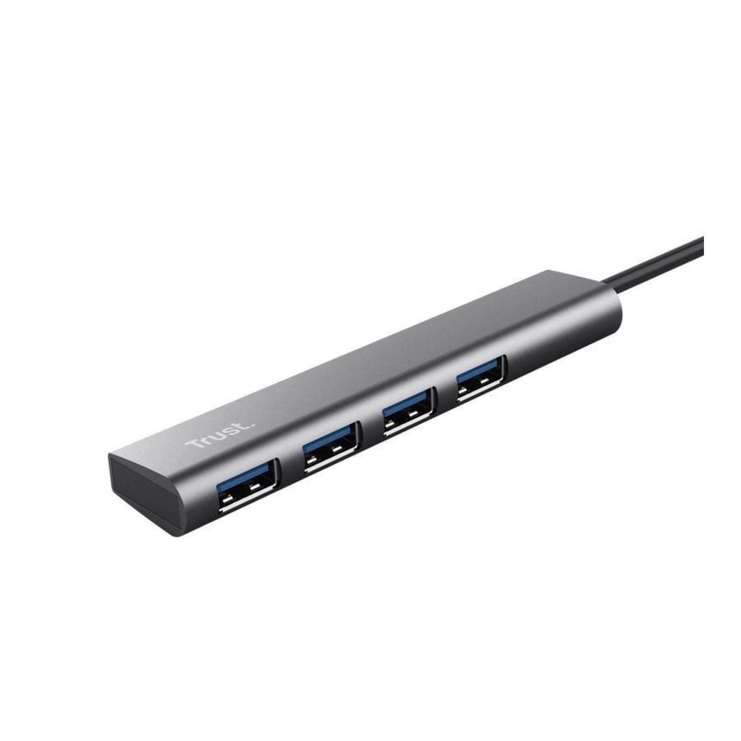 Trust Halyx · Hub USB Tipo-C · 4 Puertos USB · Gris