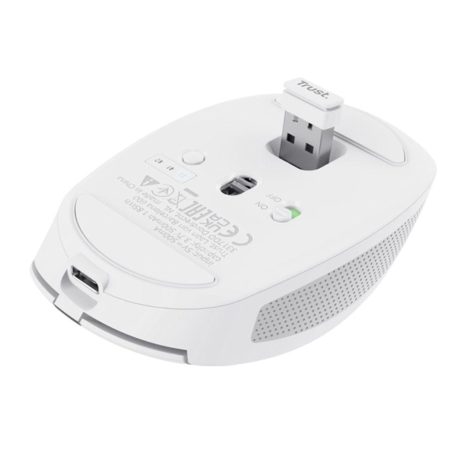 Trust Ozaa Compact Wireless · Ratón Inalámbrico · 3200 DPI · Batería Recargable · Blanco