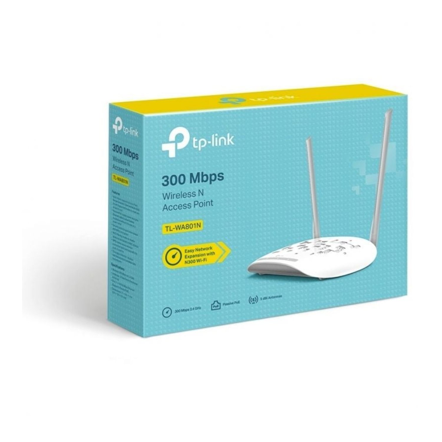 TP-Link TL-WA801N V6 · Punto de Acceso PoE · 300Mbps · WiFi 802.11n · 2.4GHz · Antenas 5dBi