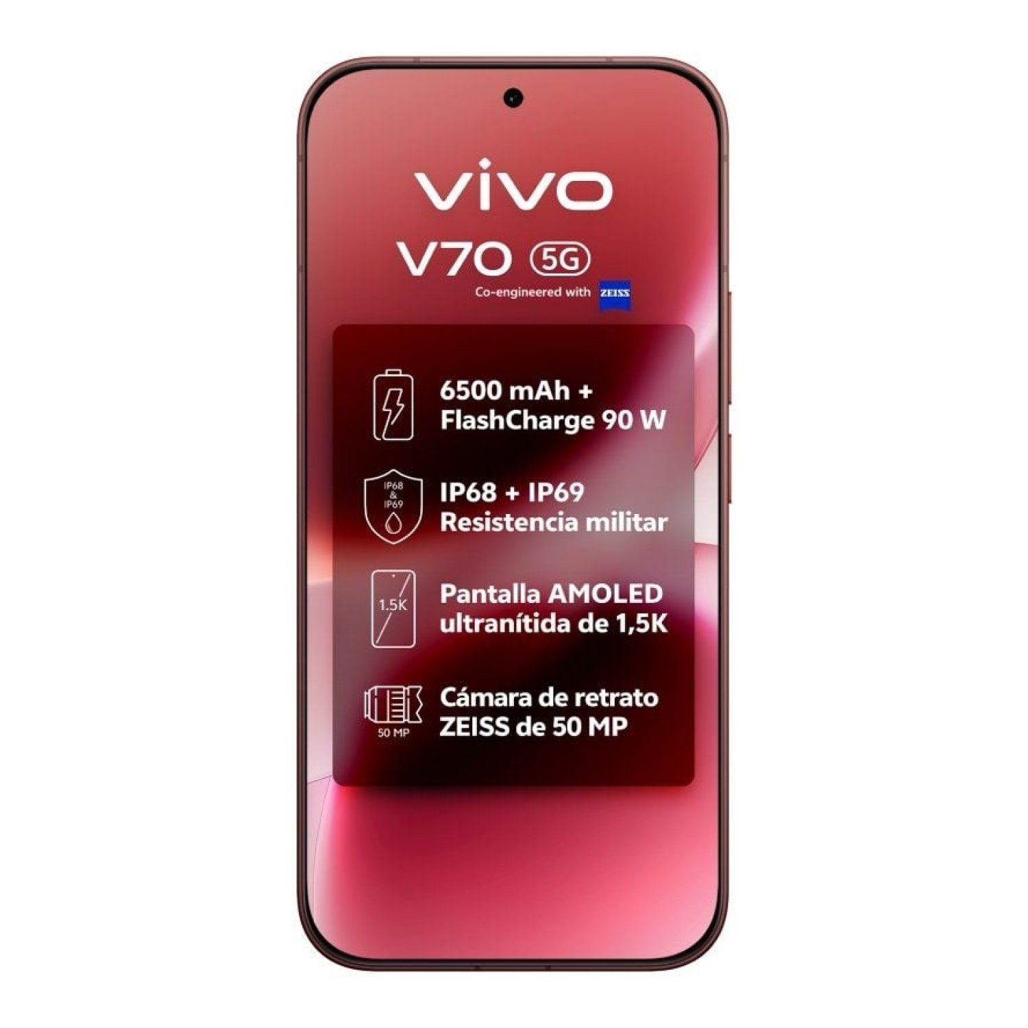 Vivo V70 · 6,59" · 8GB RAM · 512GB · 5G · Marrón