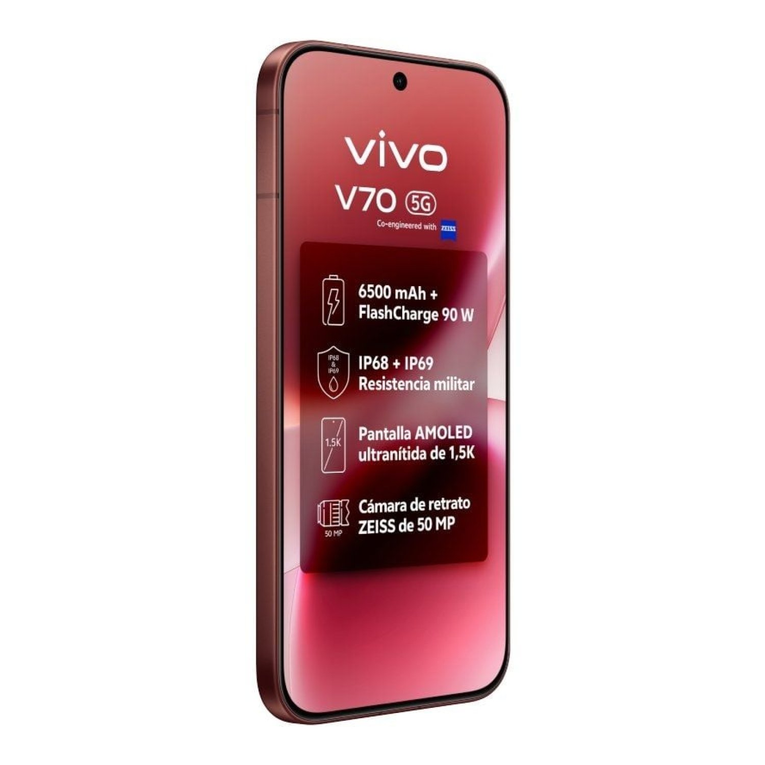 Vivo V70 · 6,59" · 8GB RAM · 512GB · 5G · Marrón