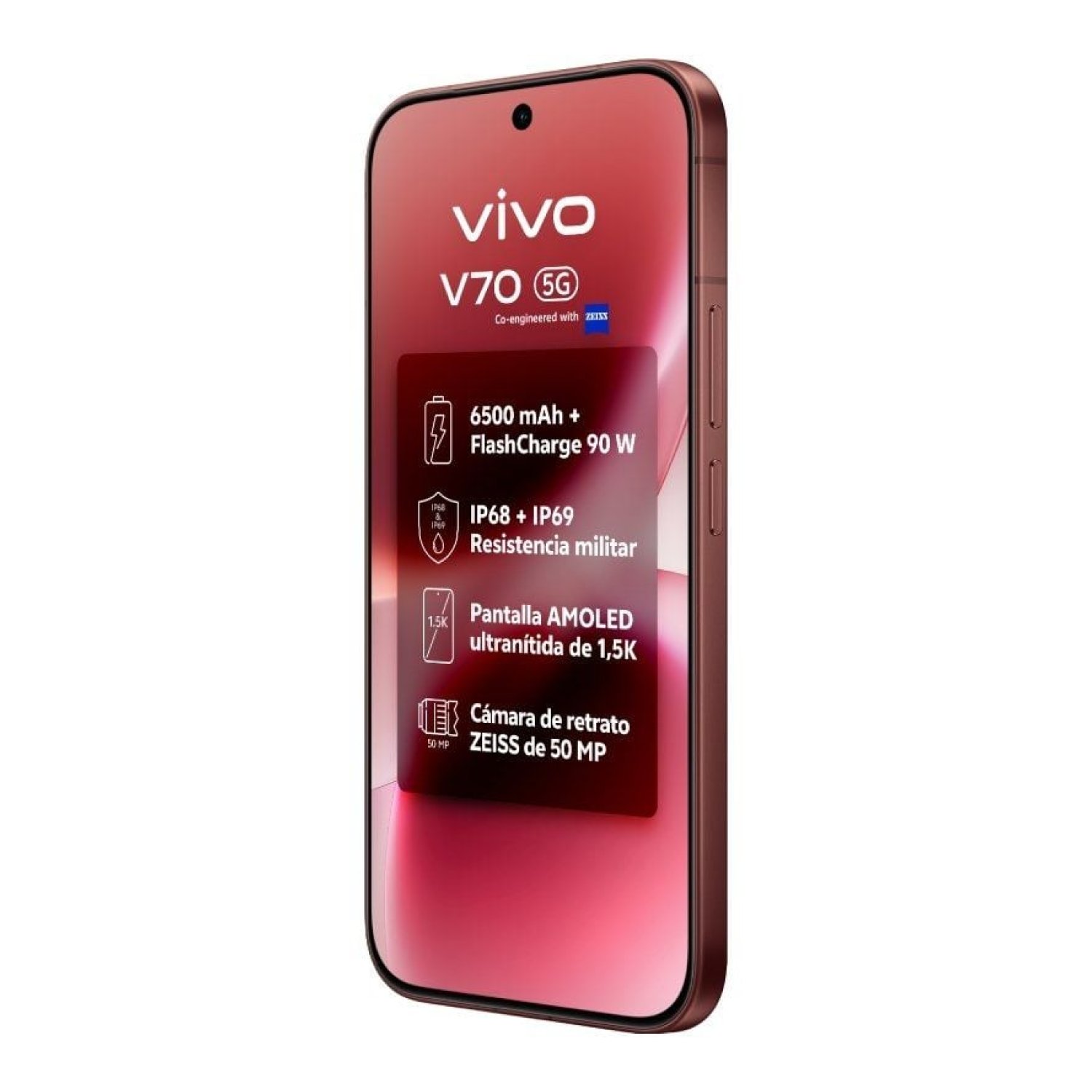 Vivo V70 · 6,59" · 8GB RAM · 512GB · 5G · Marrón