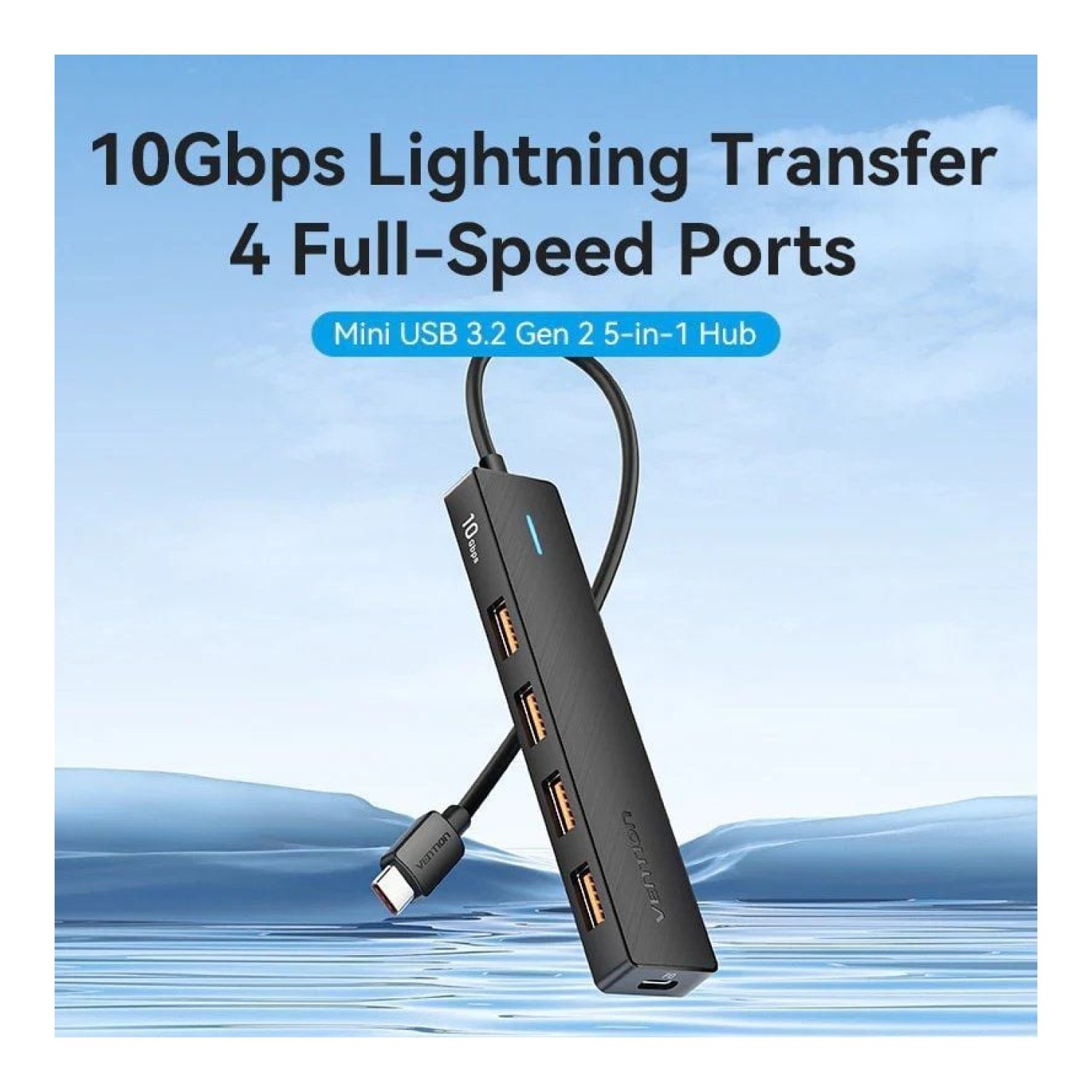Vention Hub USB Tipo-C 3.2 · 4x USB + 1x USB-C PD