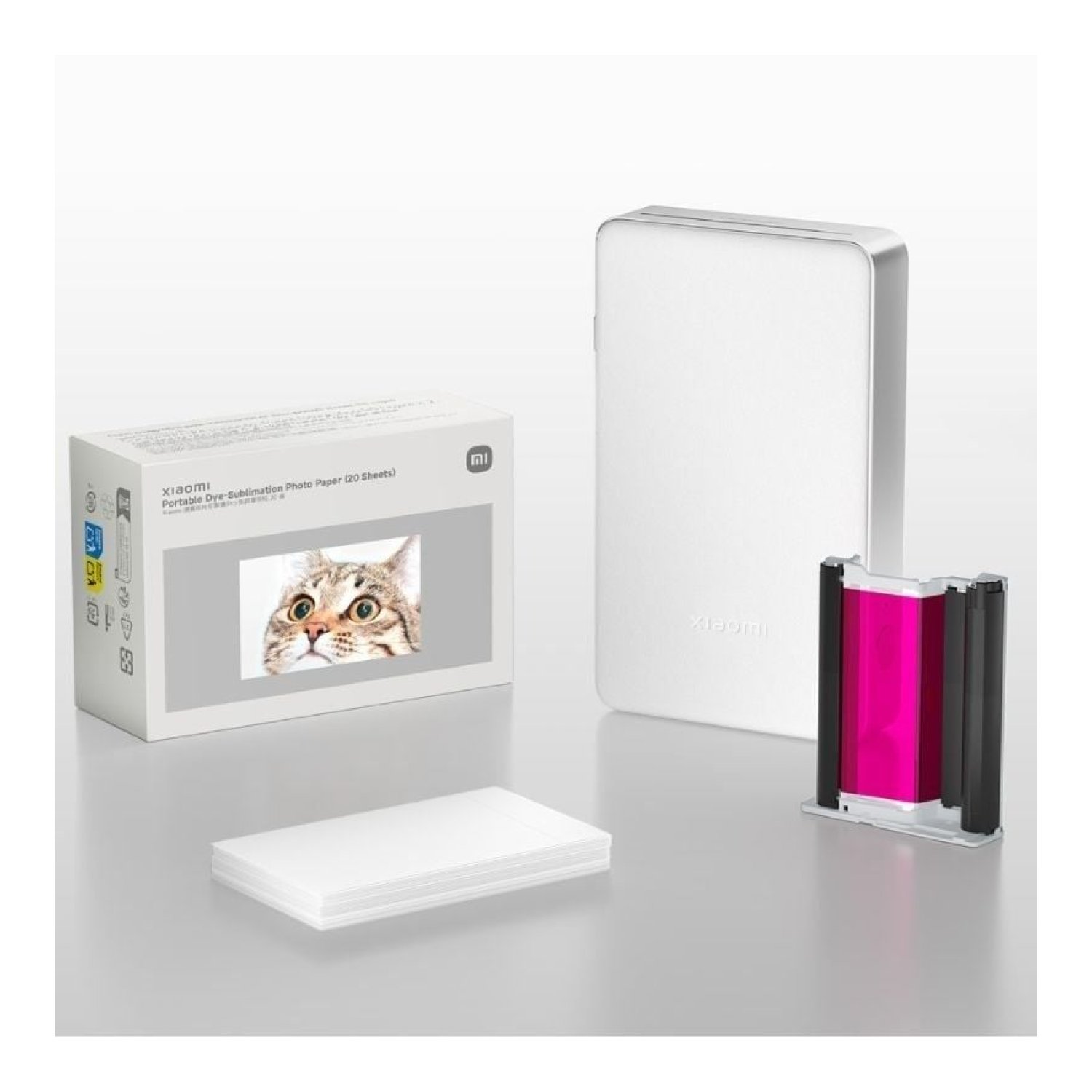 Papel Fotográfico para Sublimación Xiaomi Portable Dye-Sublimation Photo Paper/ 5 x 7.6cm/ 20 Hojas