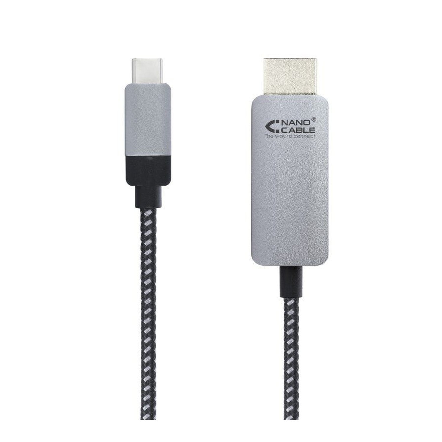 Nanocable - Cable conversor USB-C A HDMI USB-C/M–HDMI/M - Negro - 1.8 m