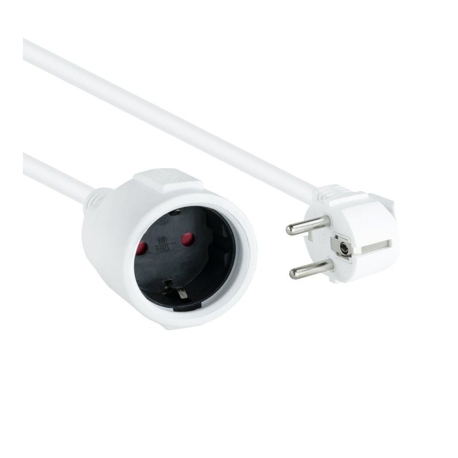 Nanocable - Cable Alimentacion Alargador Schuko - Blanco - 2 M