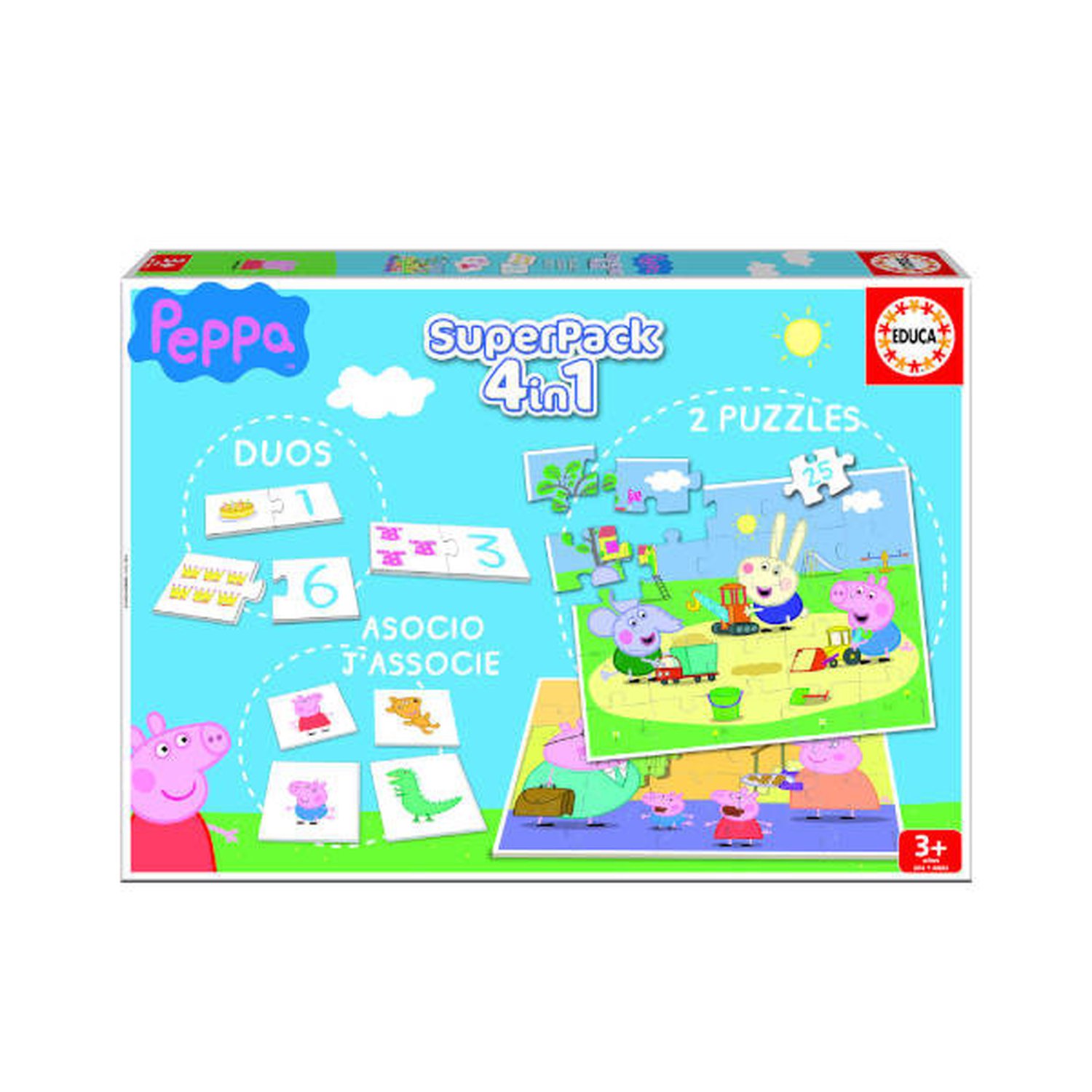 JUEGO EDUCA SUPERPACK PEPPA PIG +3 AÑOS EDUCA BORRAS 16229