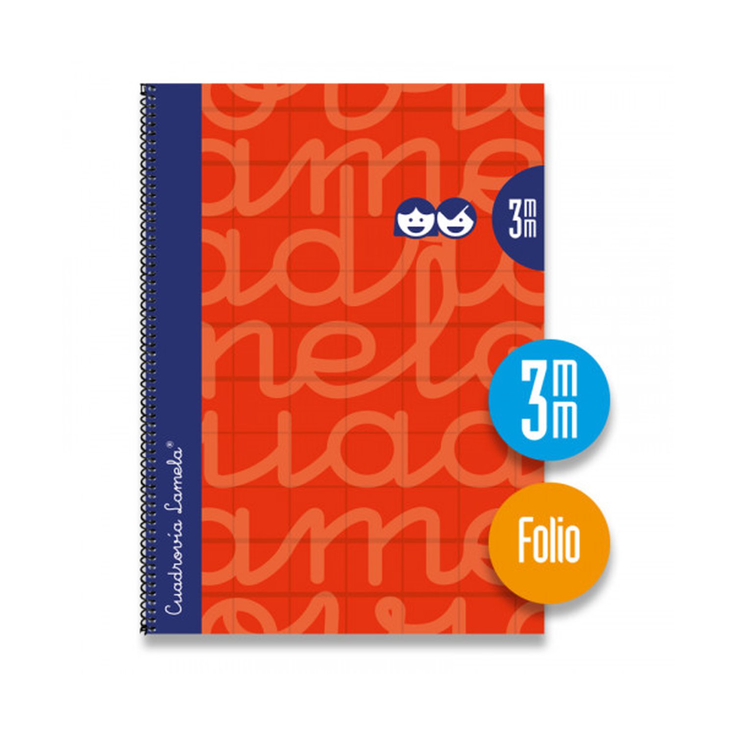 CUADERNO FOLIO FORRADO RAYADO 3 MM ROJO LAMELA 7FTE003R (5 Uds)