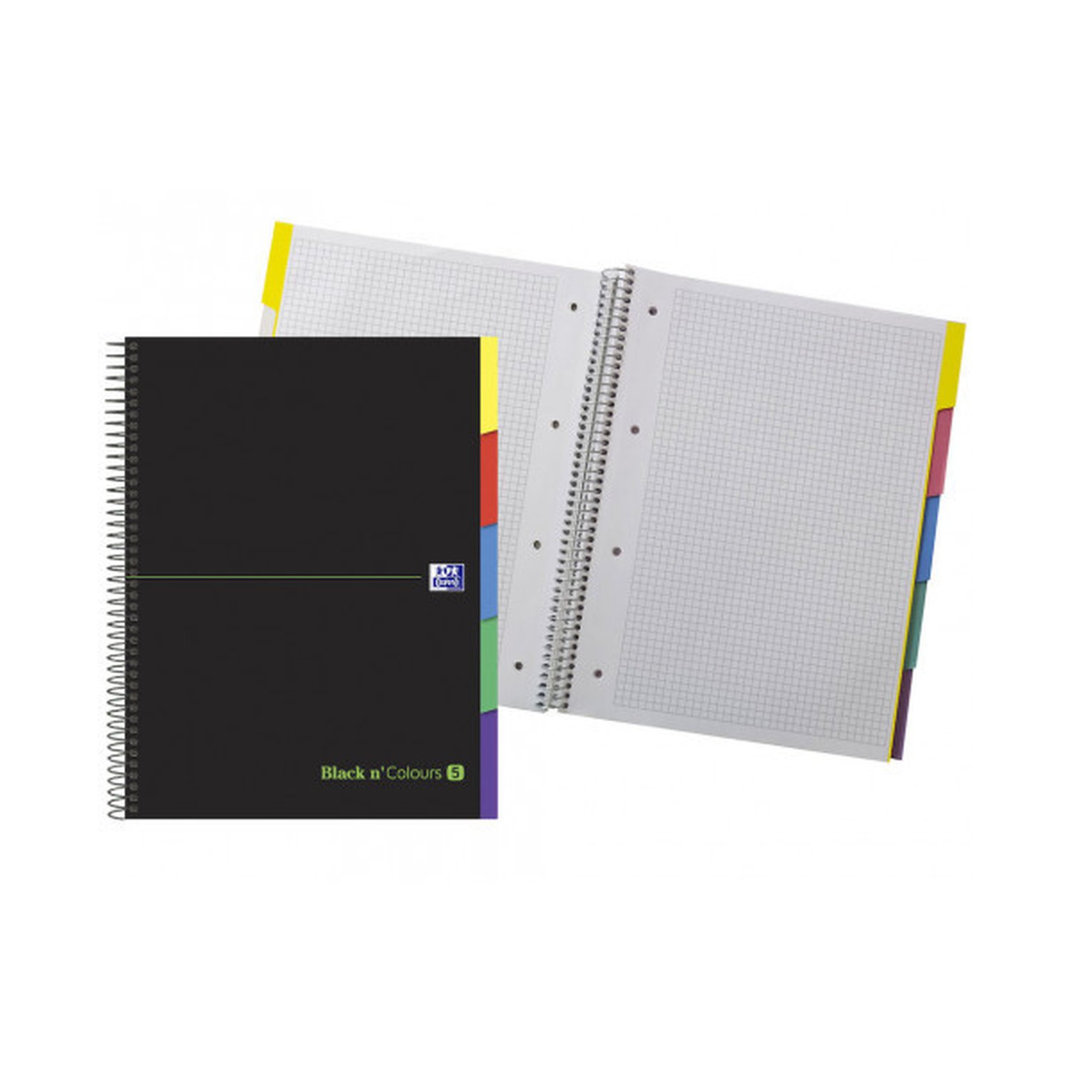 Oxford Europeanbook 5 cuaderno y block A4+ 100 hojas Negro, Verde (5 Uds)