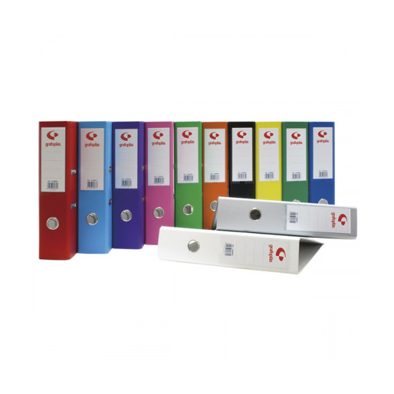 ARCHIVADOR PALANCA 65 COLOR BLANCO FOLIO LOMO ANCHO 290X350X75 GRAFOPLAS 17279570 (12 Uds)