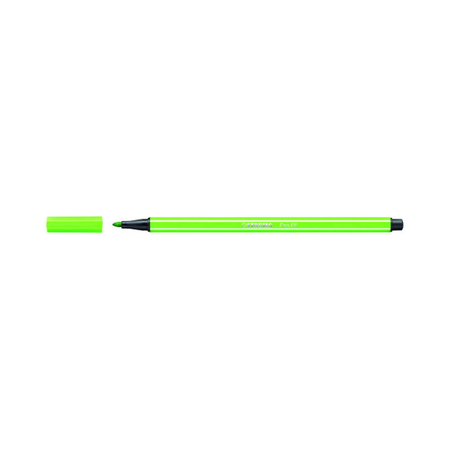 ROTULADOR PUNTA FIBRA MEDIA 1MM. PEN 68 VERDE NEON STABILO 68/033 (10 Uds)