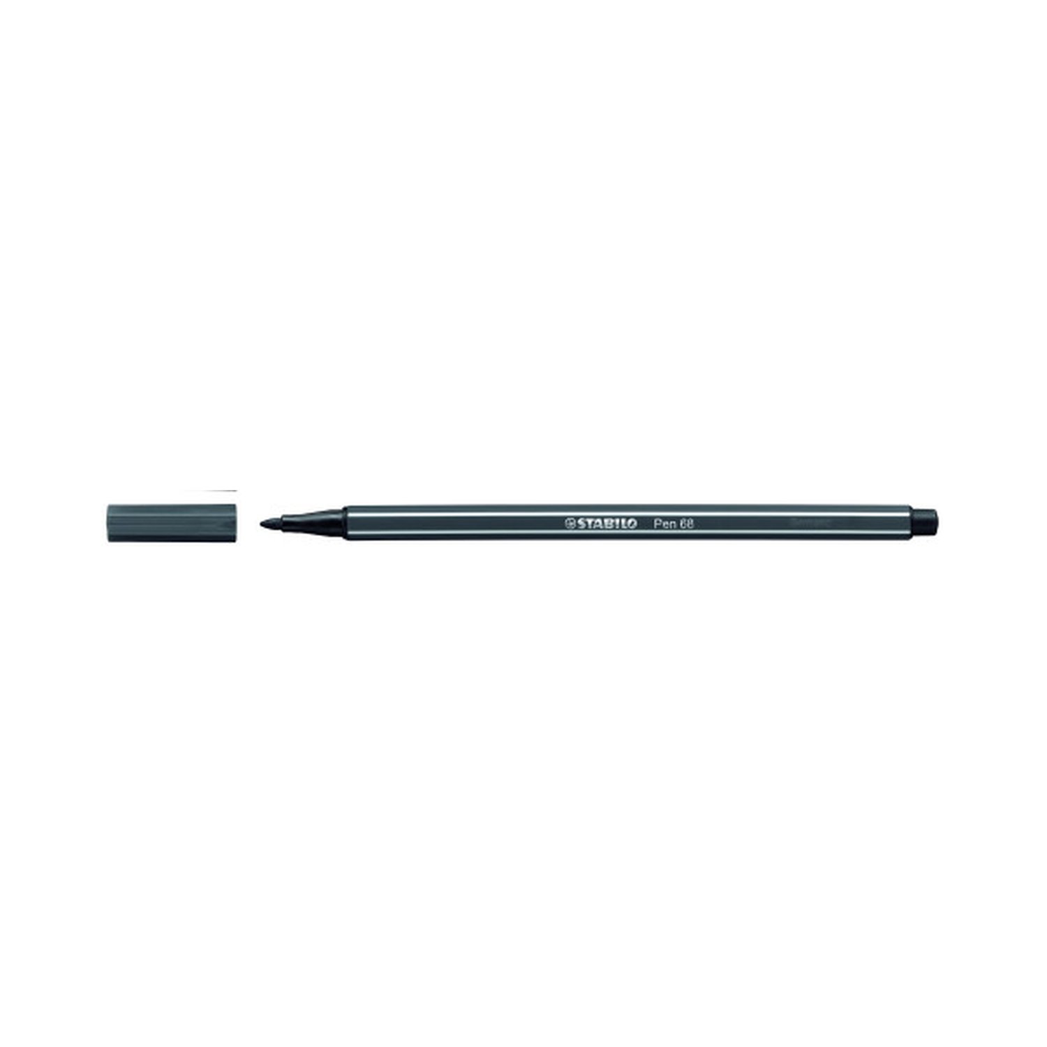 ROTULADOR PUNTA FIBRA MEDIA 1MM. PEN 68 GRIS INTENSO STABILO 68/97 (10 Uds)