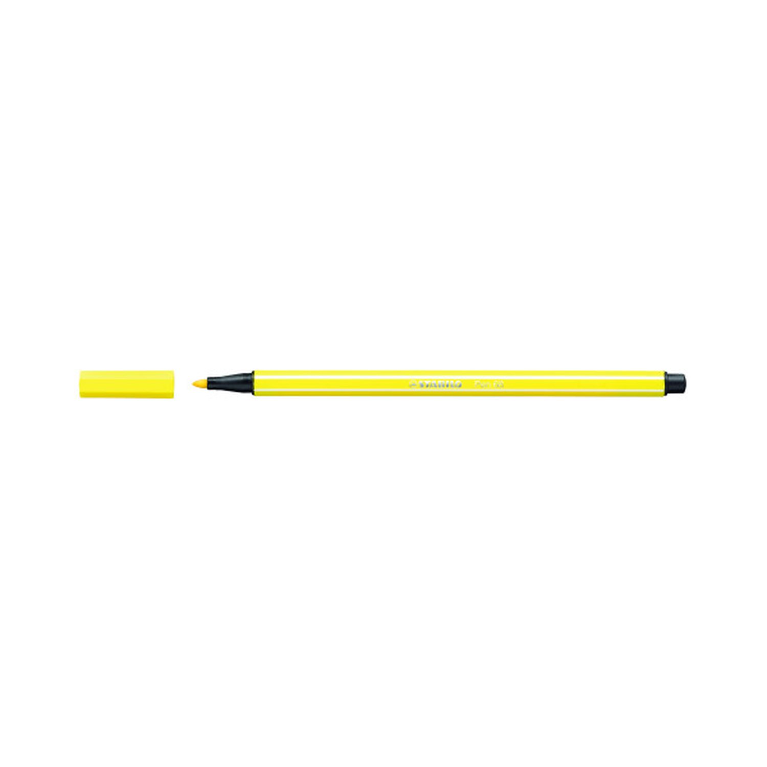 ROTULADOR PUNTA FIBRA MEDIA 1MM. PEN 68 AMARILLO NEON STABILO 68/024 (10 Uds)