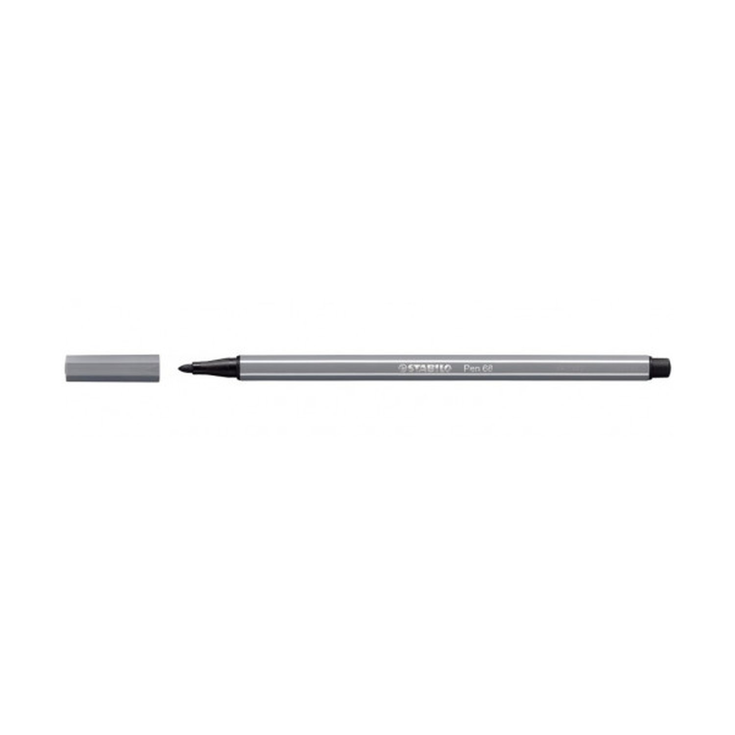 ROTULADOR PUNTA FIBRA MEDIA 1MM. PEN 68 GRIS OSCURO STABILO 68/96 (10 Uds)