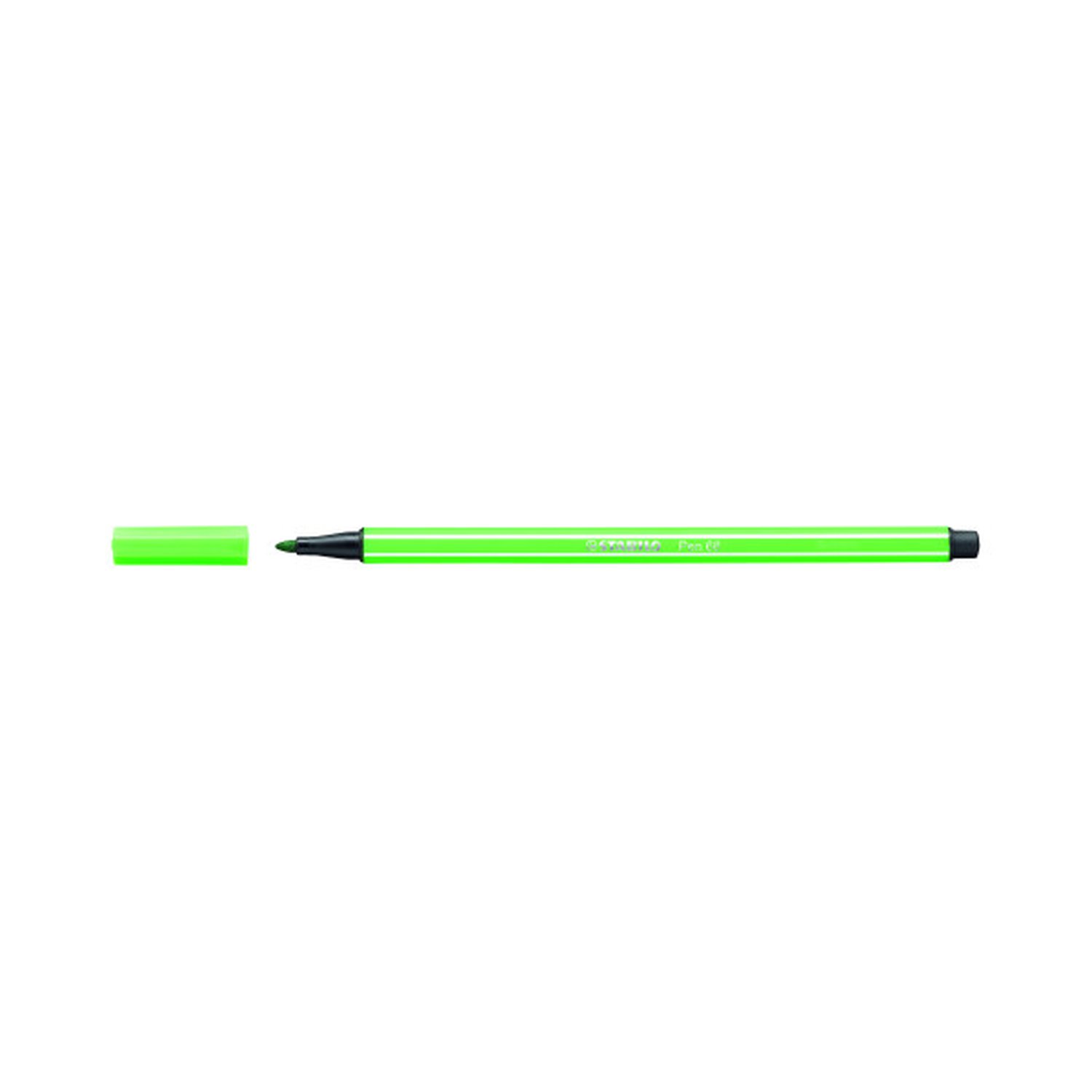 ROTULADOR PUNTA FIBRA MEDIA 1MM. PEN 68 VERDE HOJA STABILO 68/43 (10 Uds)