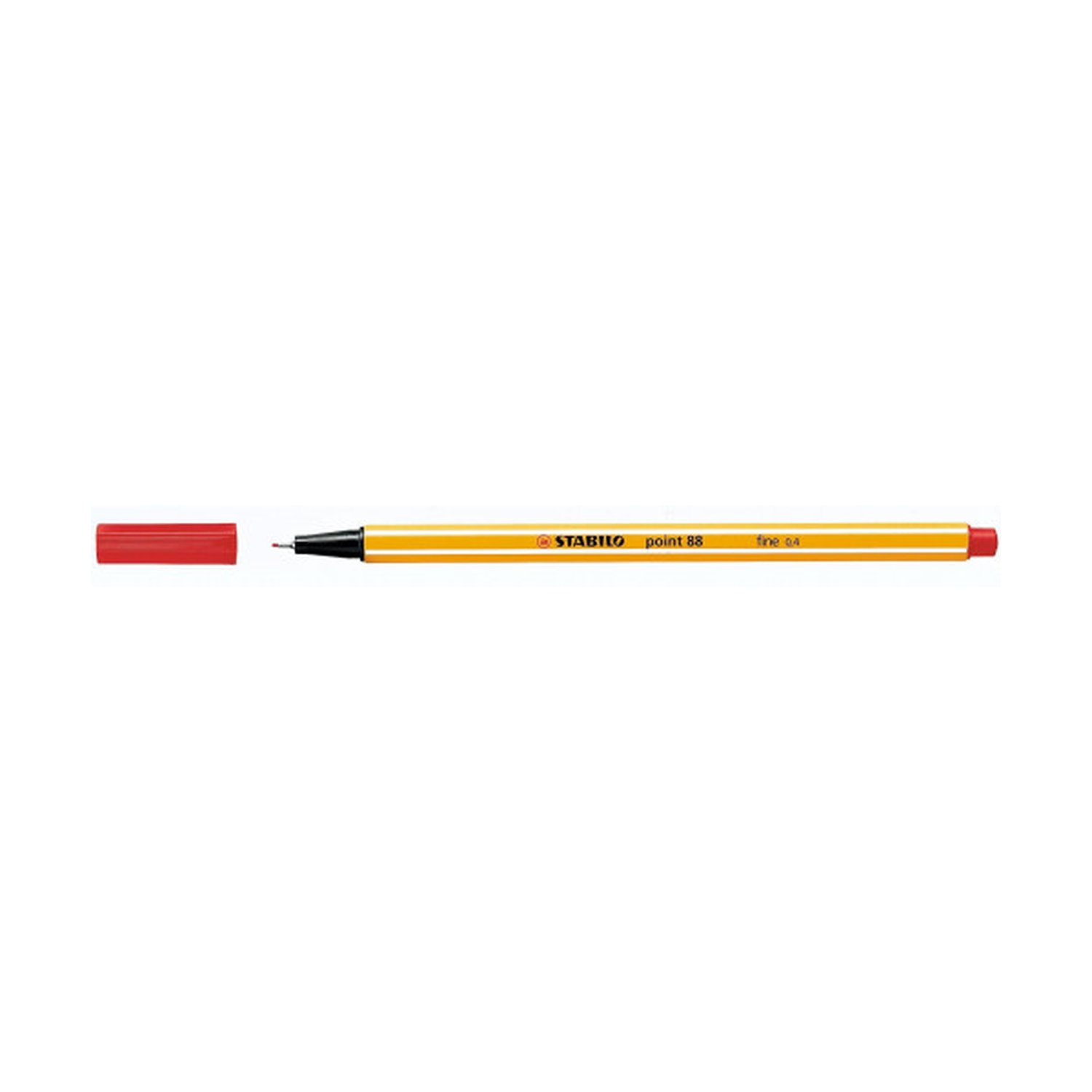 ROTULADOR PUNTA FINA POINT 88 0.4MM ROJO STABILO 88/40 (10 Uds)