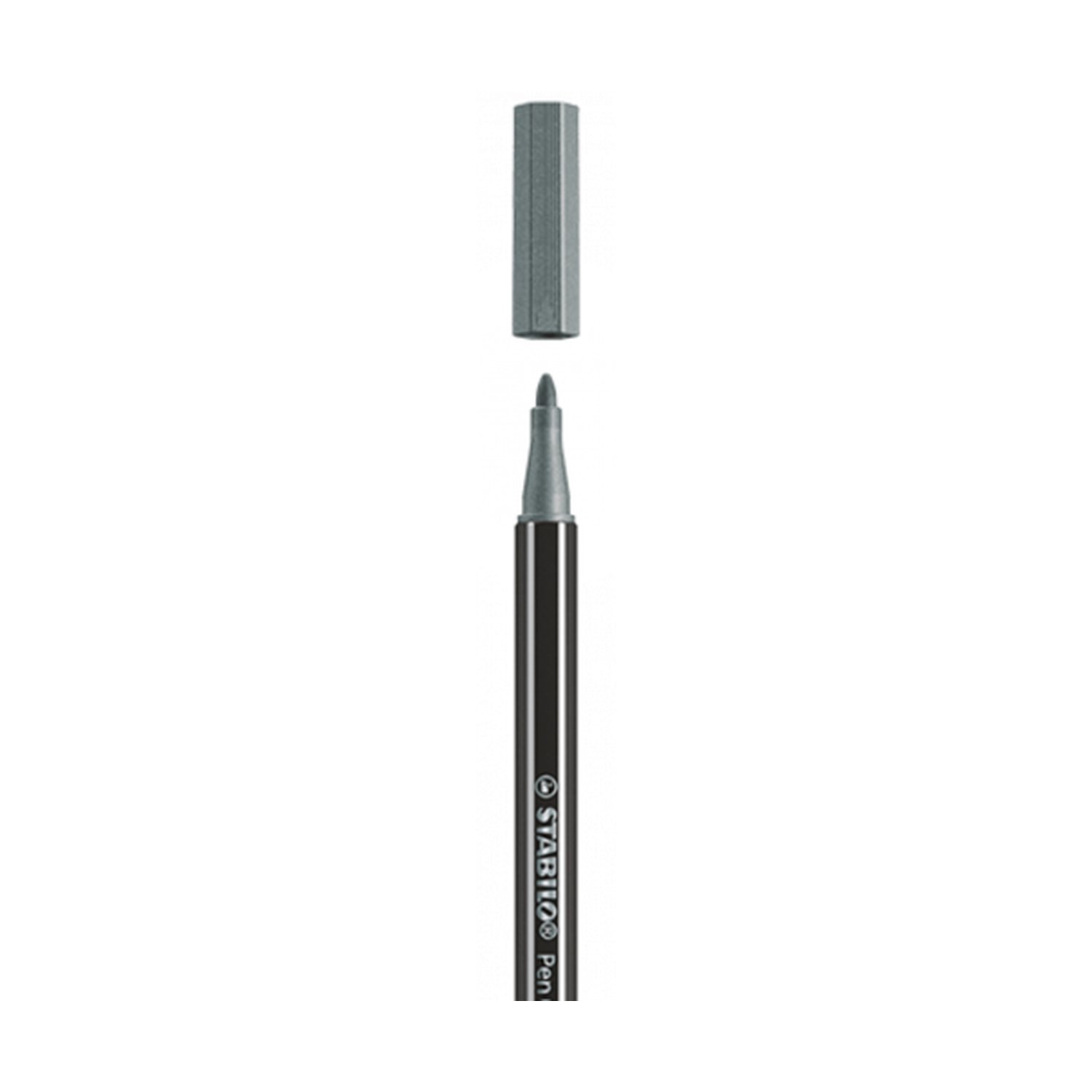 ROTULADOR ACUARELABLE METAL PUNTA MEDIA 1,4MM. PEN 68 PLATA STABILO 68/805 (10 Uds)