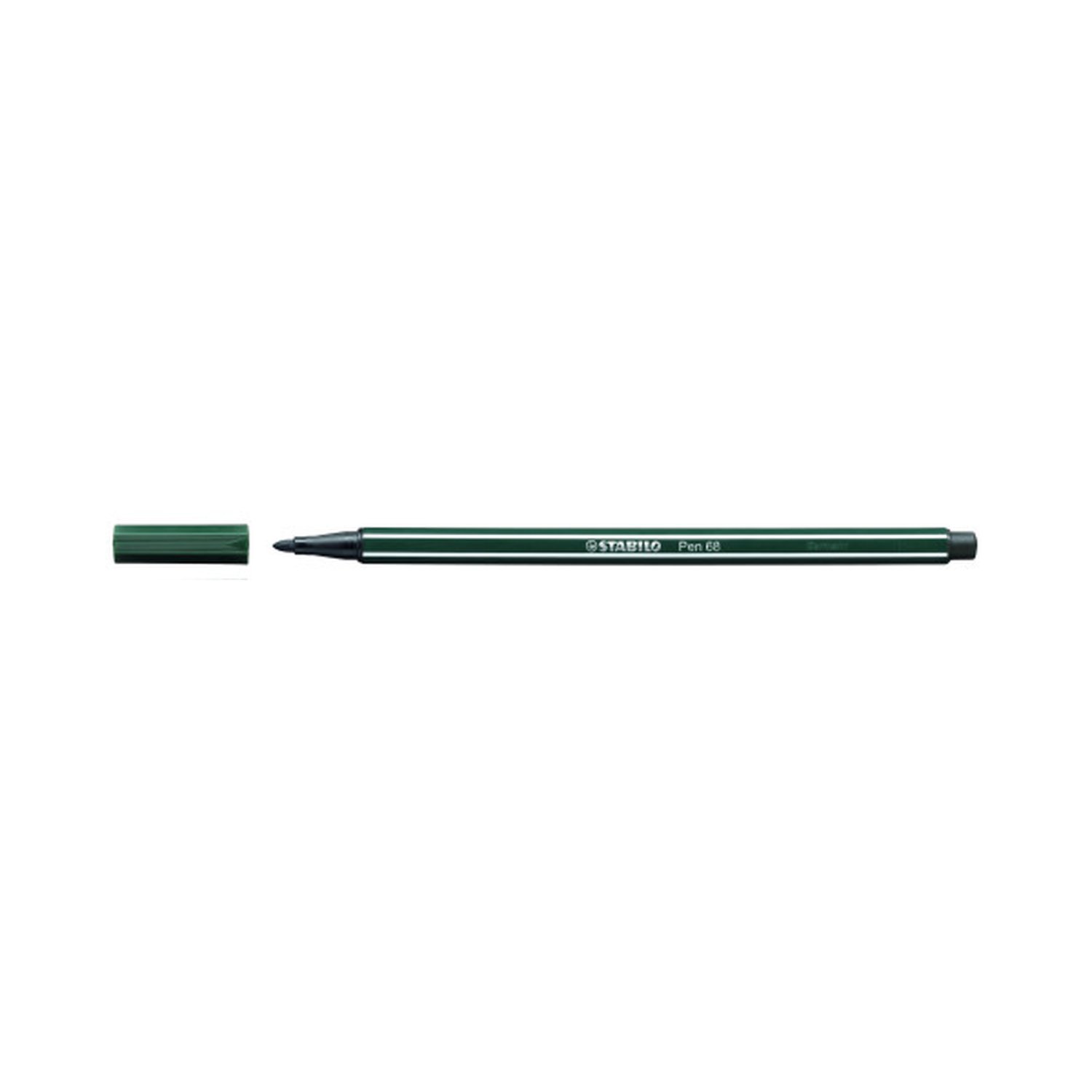 ROTULADOR PUNTA FIBRA MEDIA 1MM. PEN 68 VERDE TIERRA STABILO 68/63 (10 Uds)